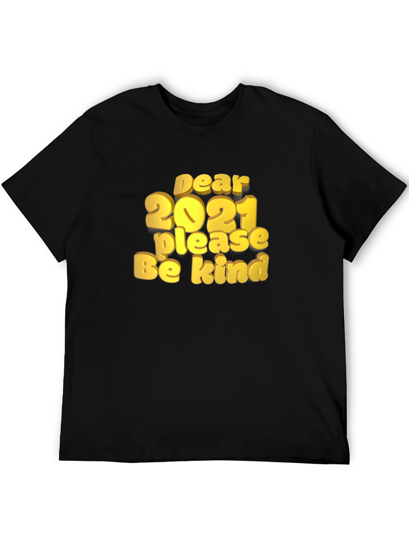 Dear 2021 Graphic Print Black T-Shirt