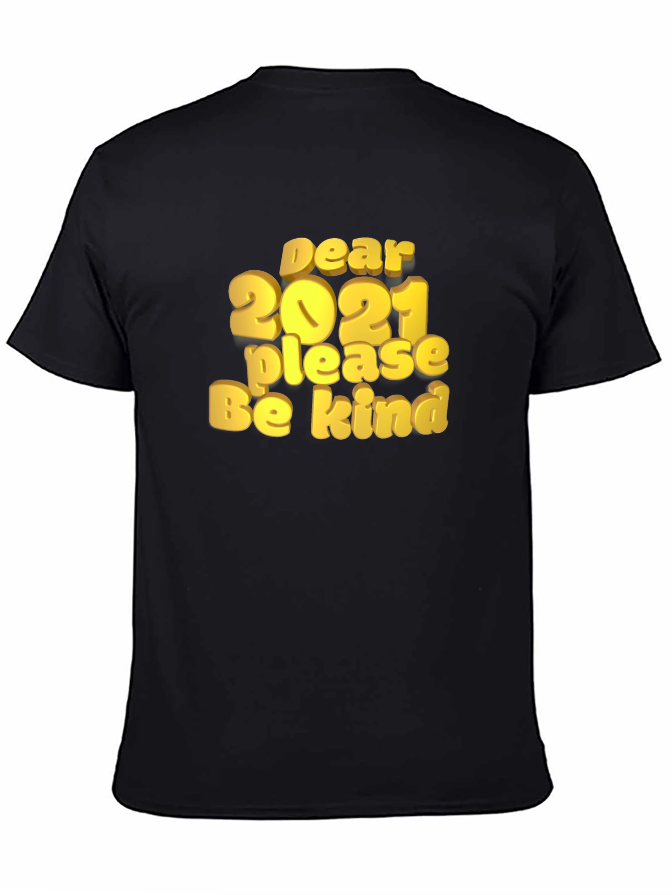 Dear 2021 Graphic Print Black T-Shirt