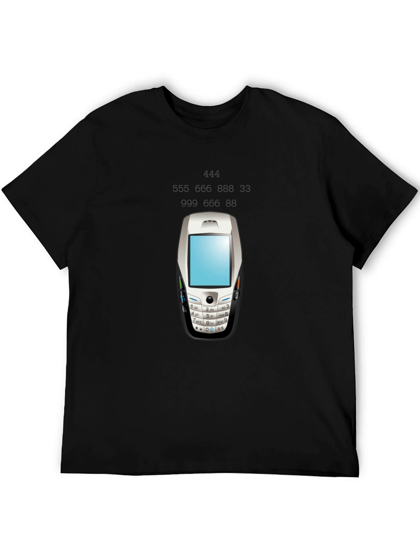 Retro Phone Graphic Tee - Black