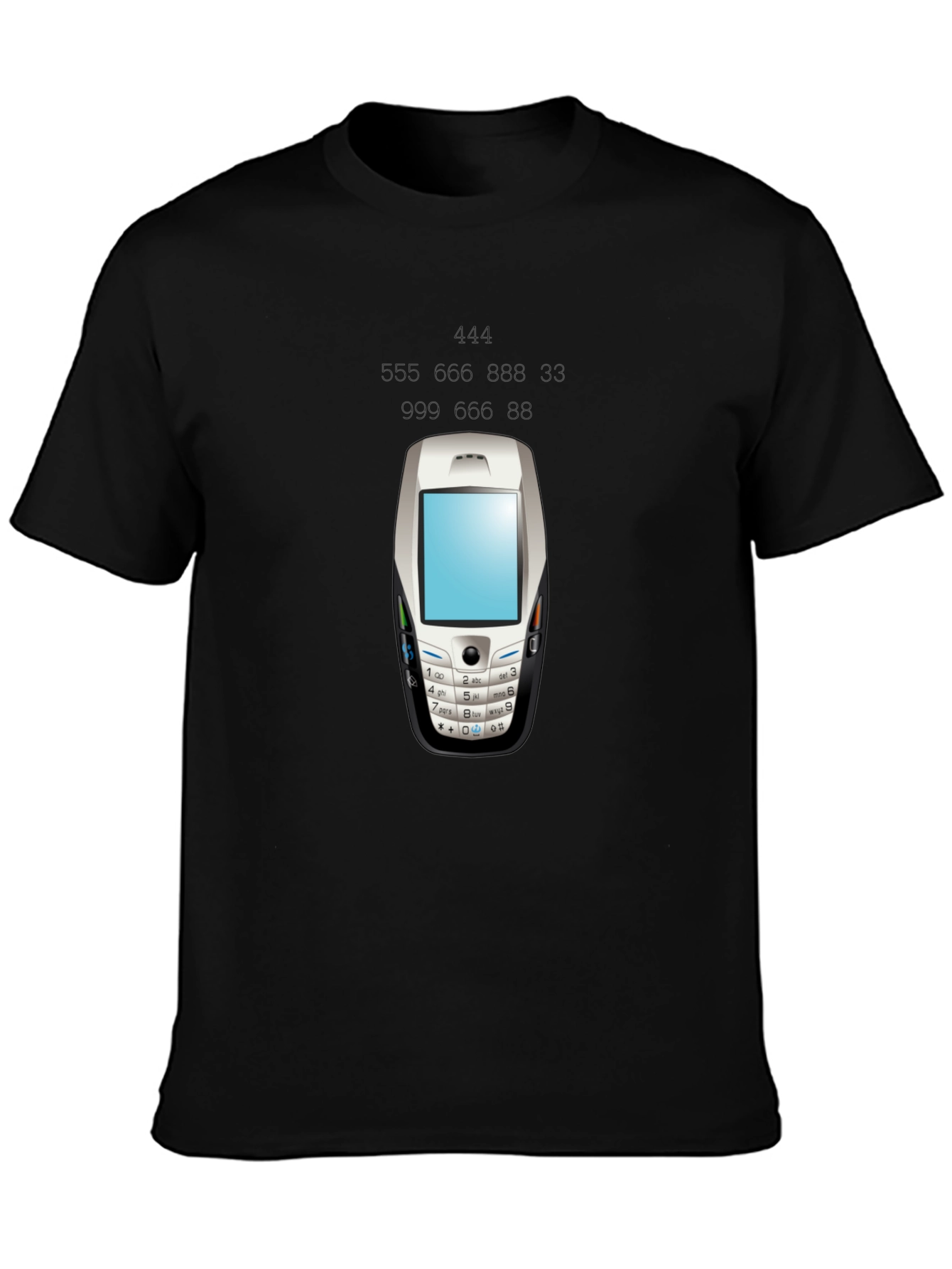 Retro Phone Graphic Tee - Black