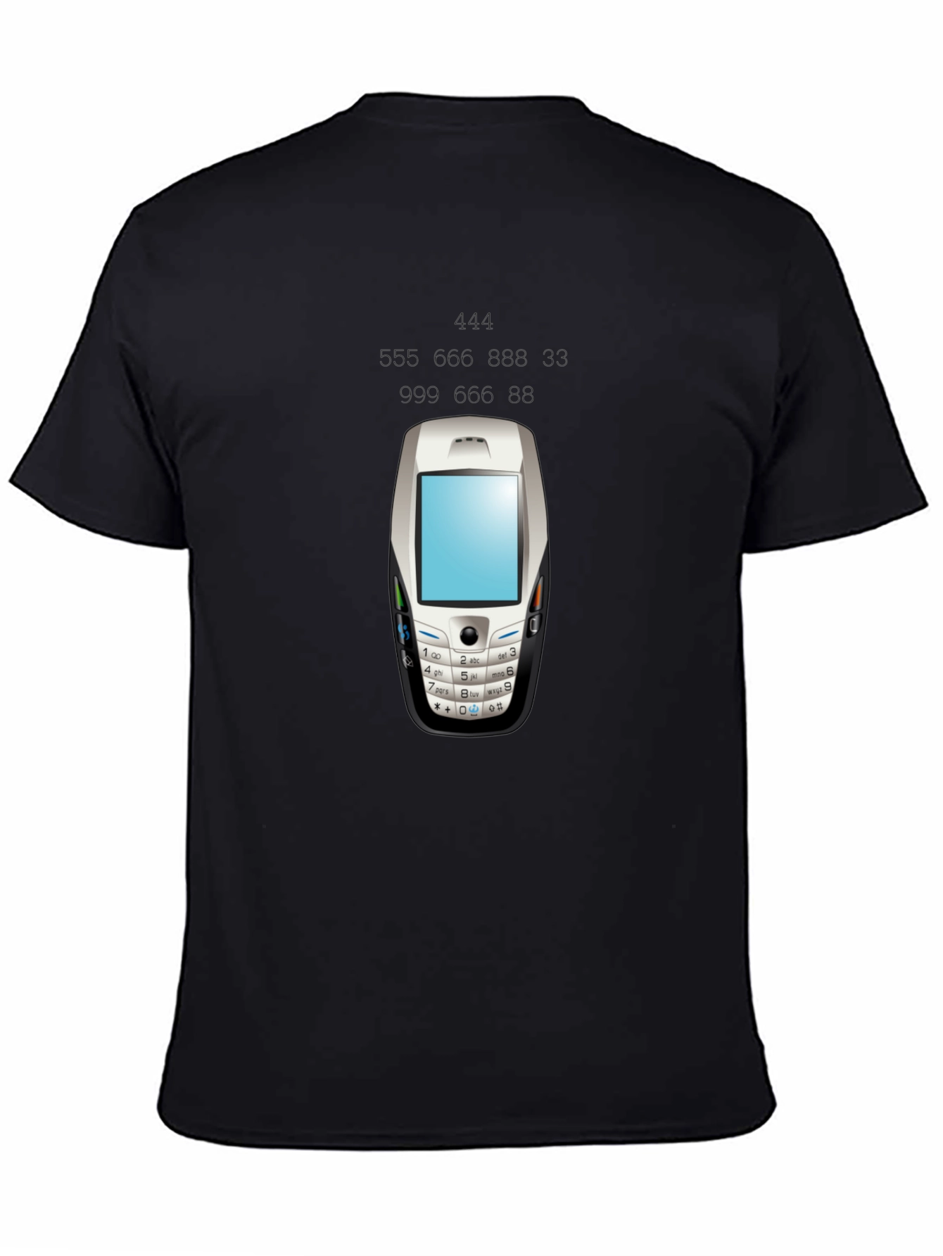 Retro Phone Graphic Tee - Black