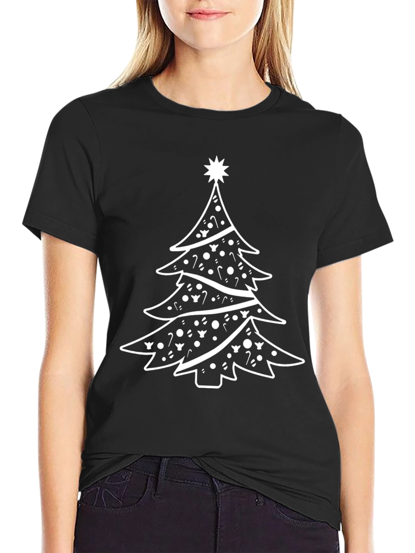 Festive Christmas Tree Graphic Tee