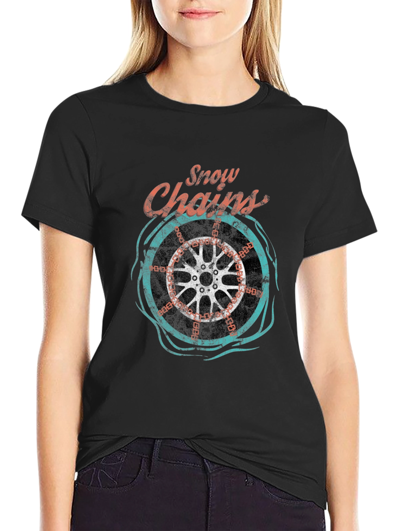 Snow Chains Graphic T-Shirt - Cool Ride Tee
