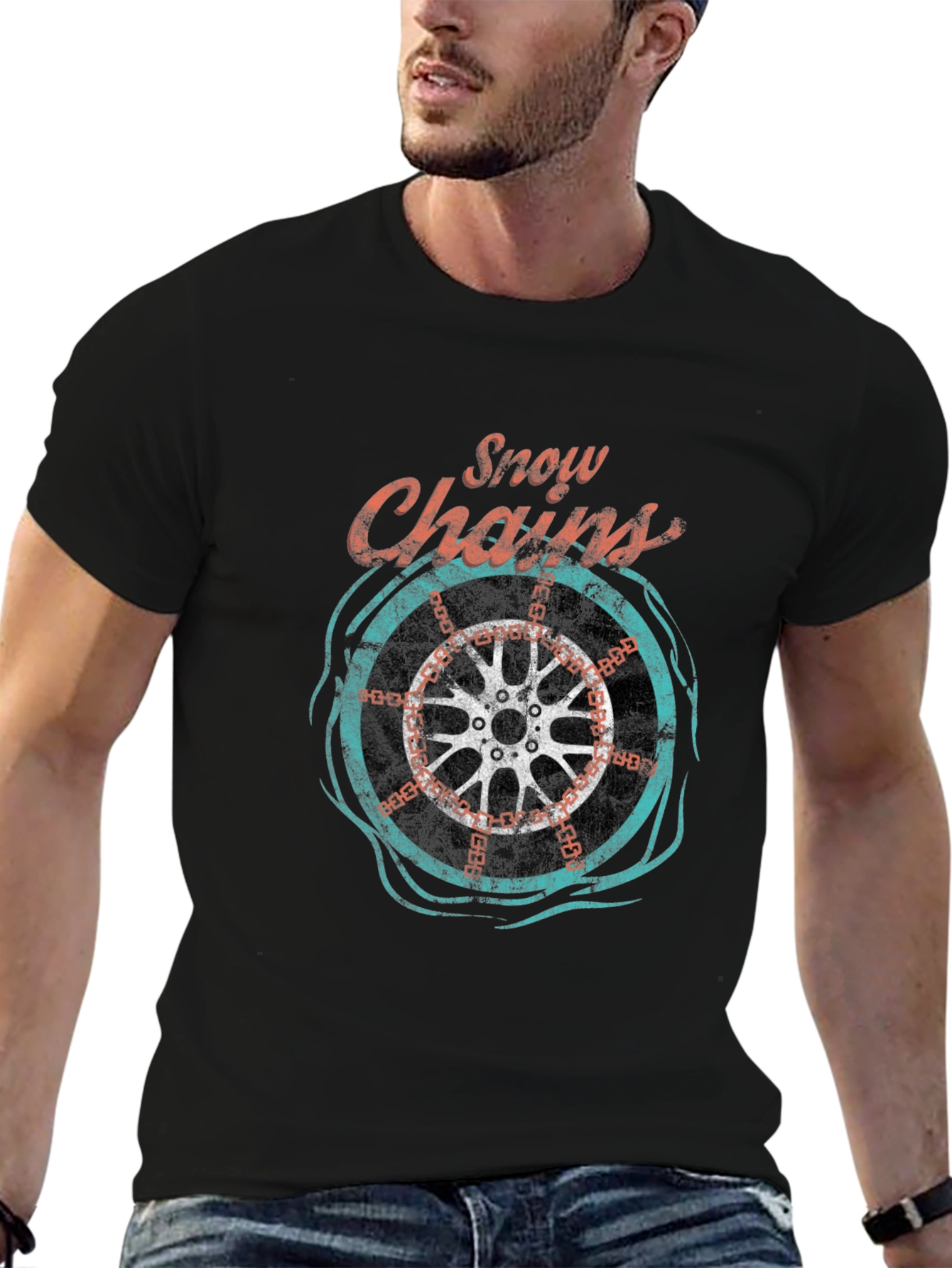 Snow Chains Graphic T-Shirt - Cool Ride Tee