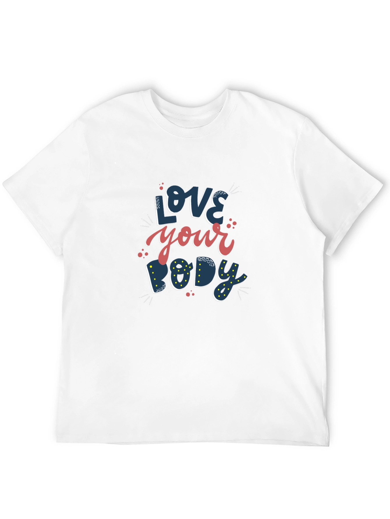 Love Your Body Graphic T-Shirt - Black
