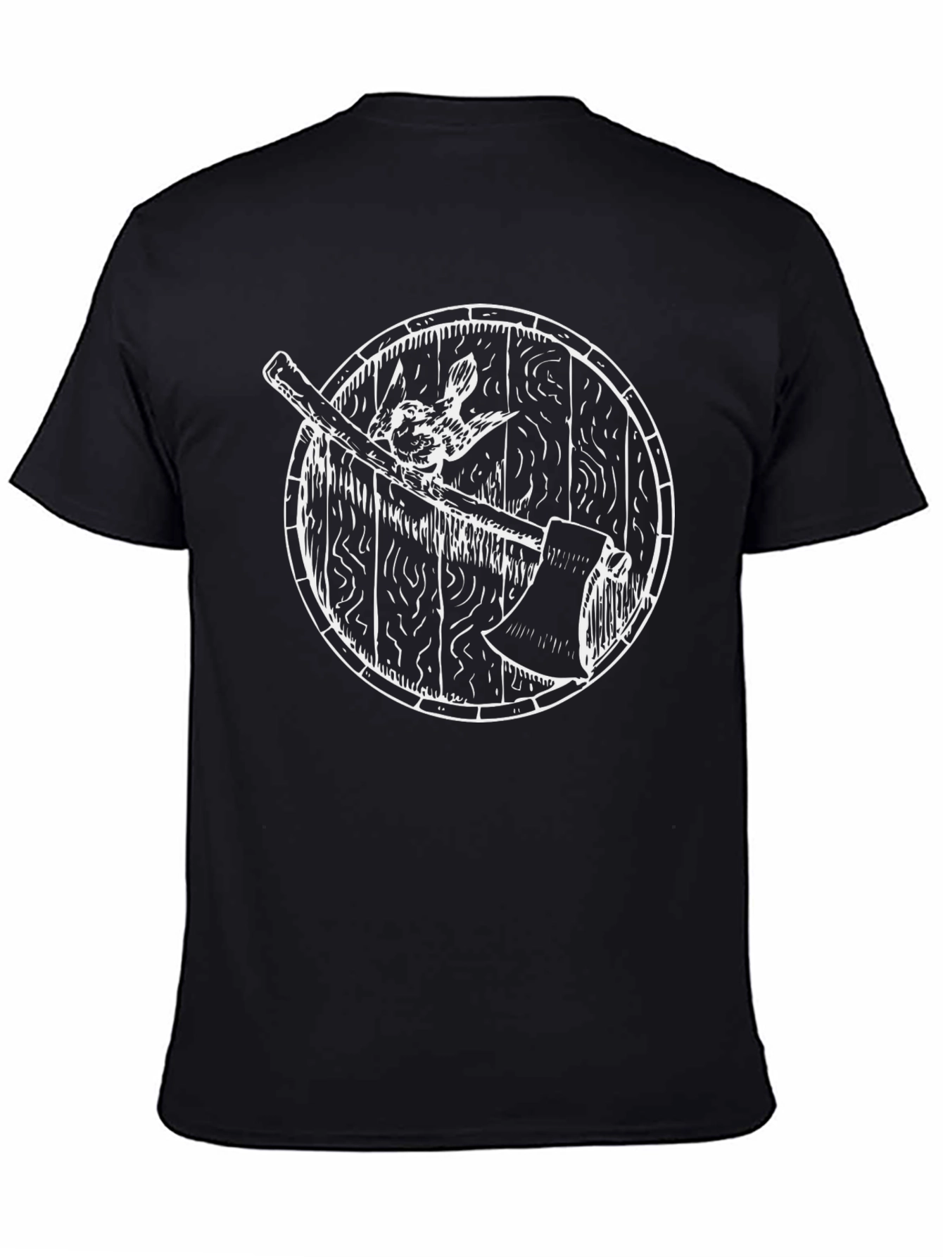 Viking Shield Hare & Axe Black Tee