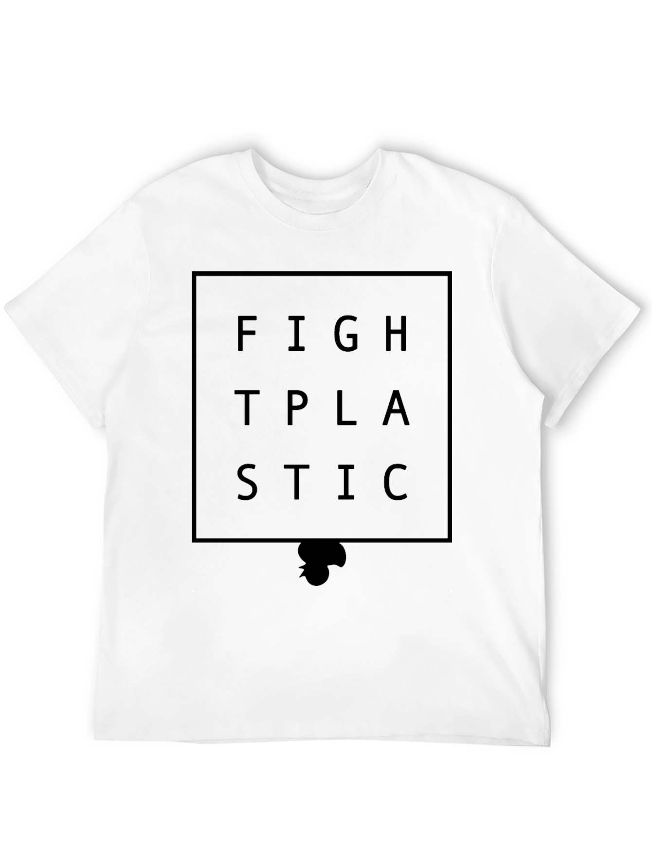 Fight Plastic Graphic Tee - Black