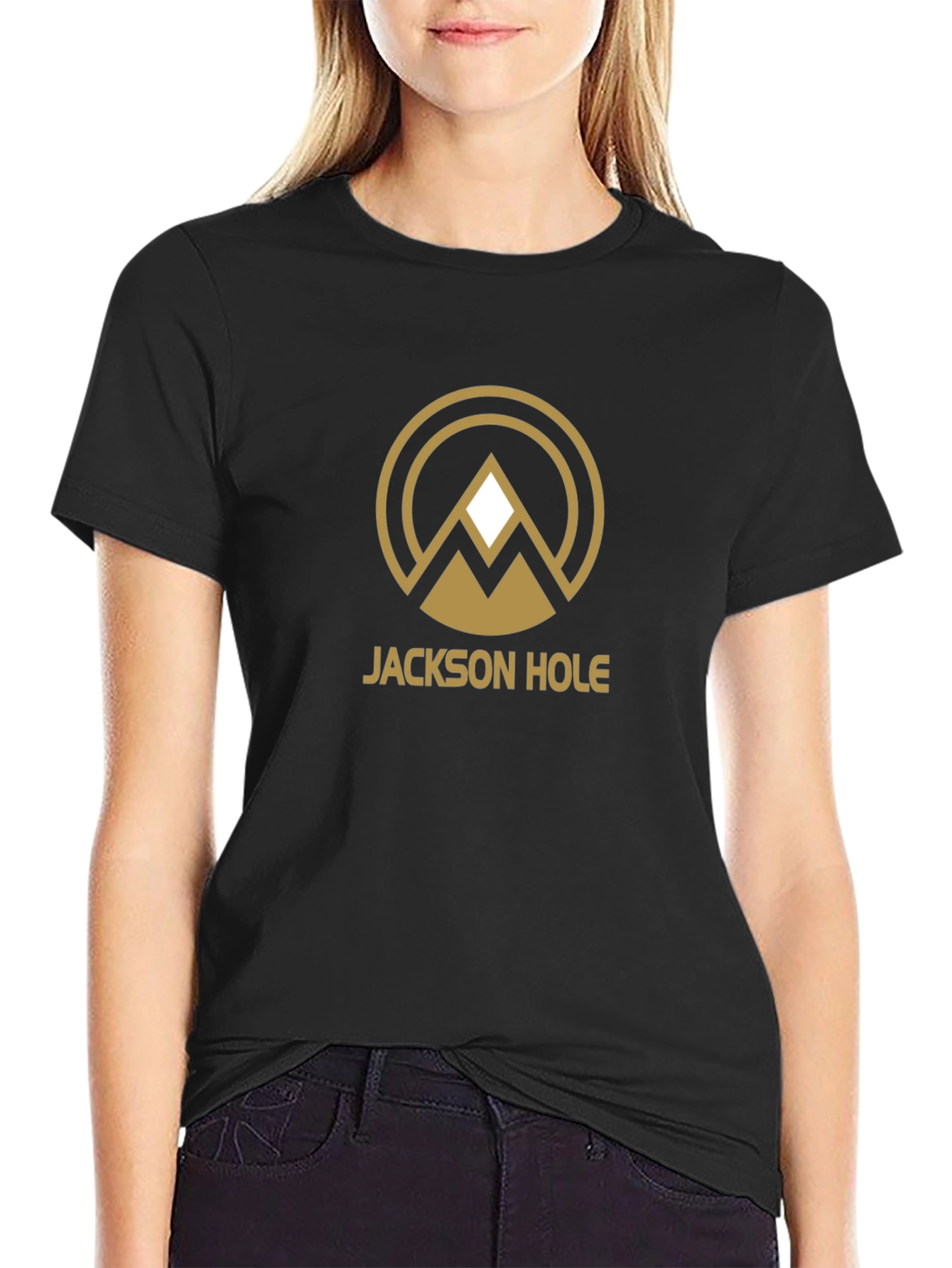 Jackson Hole Graphic Tee - Black Cotton Blend