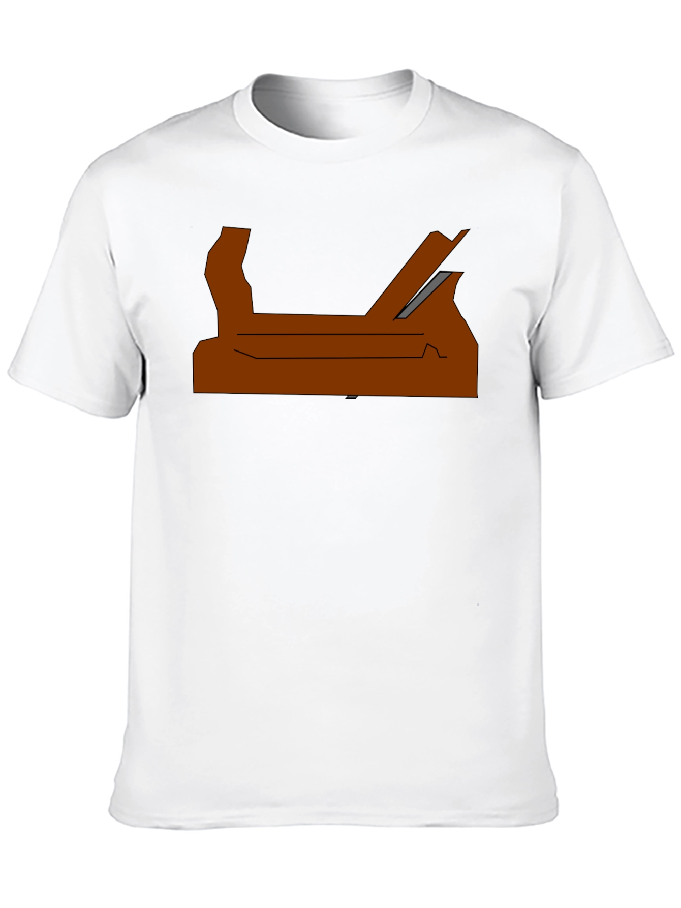 Modern Abstract Graphic Print Tee - Black