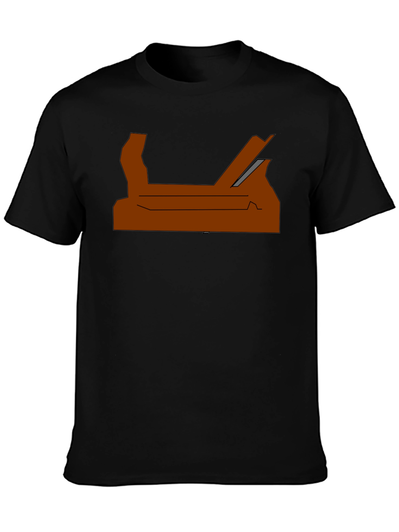 Modern Abstract Graphic Print Tee - Black