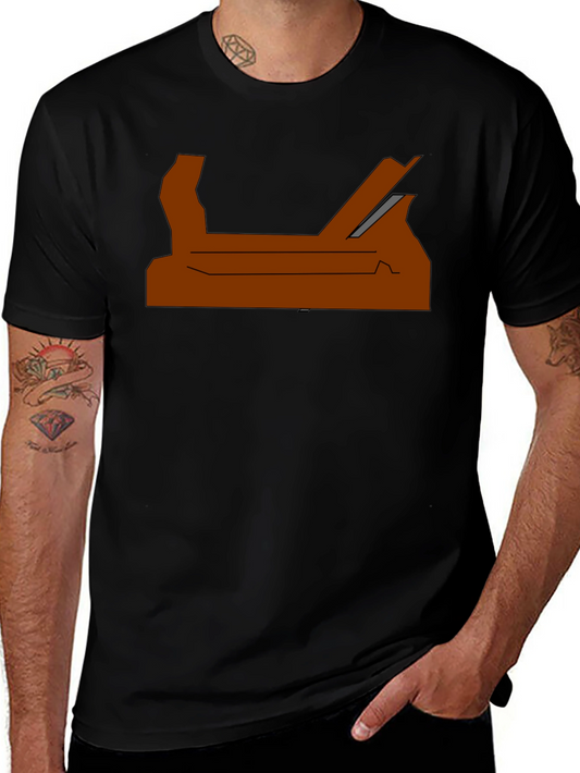 Modern Abstract Graphic Print Tee - Black