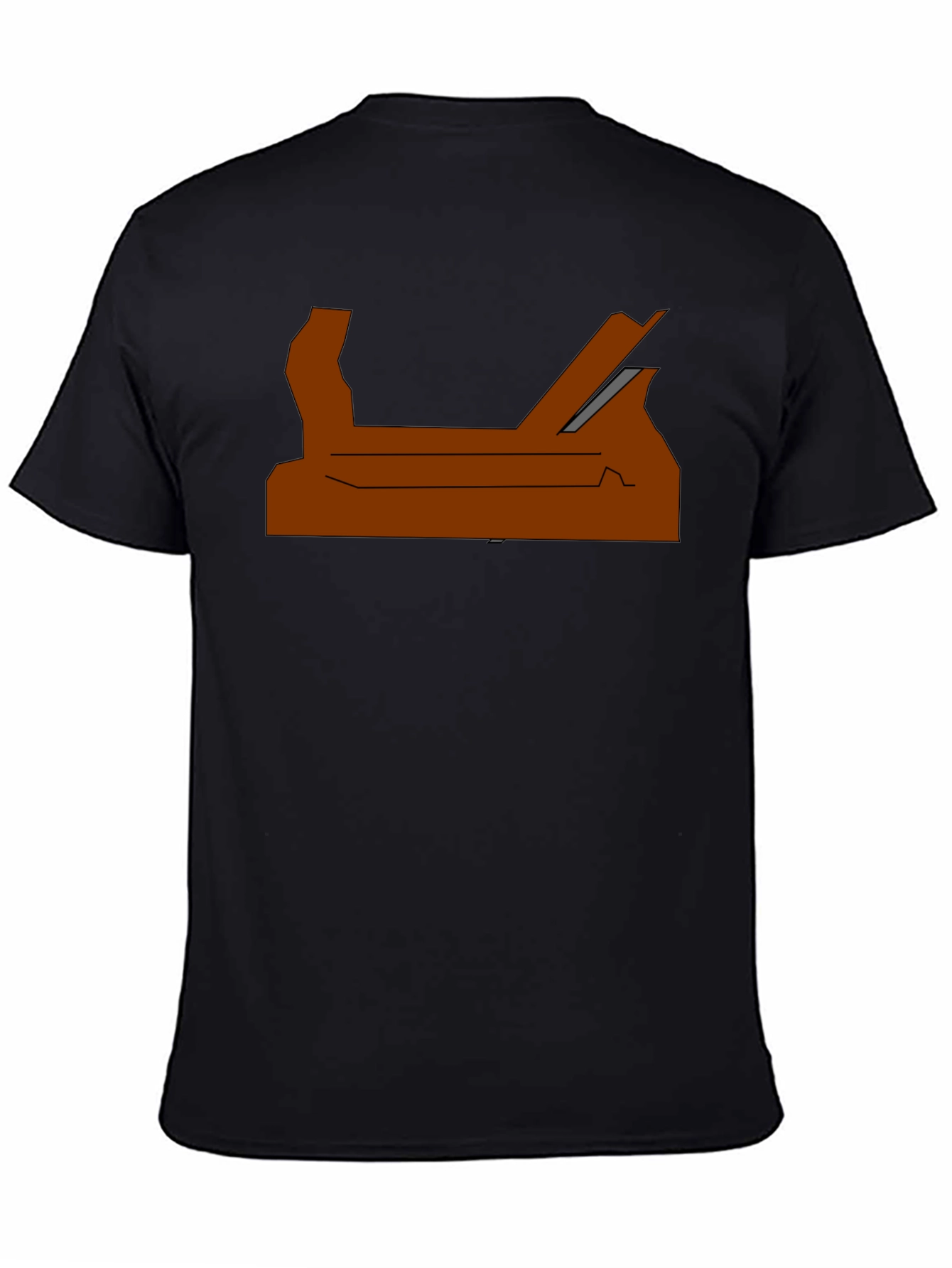 Modern Abstract Graphic Print Tee - Black
