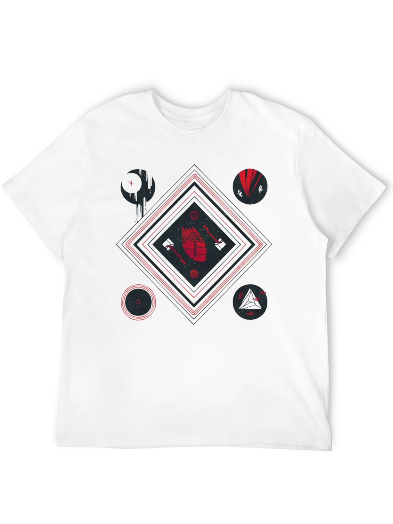 Abstract Graphic T-Shirt Black Tee Unique Design