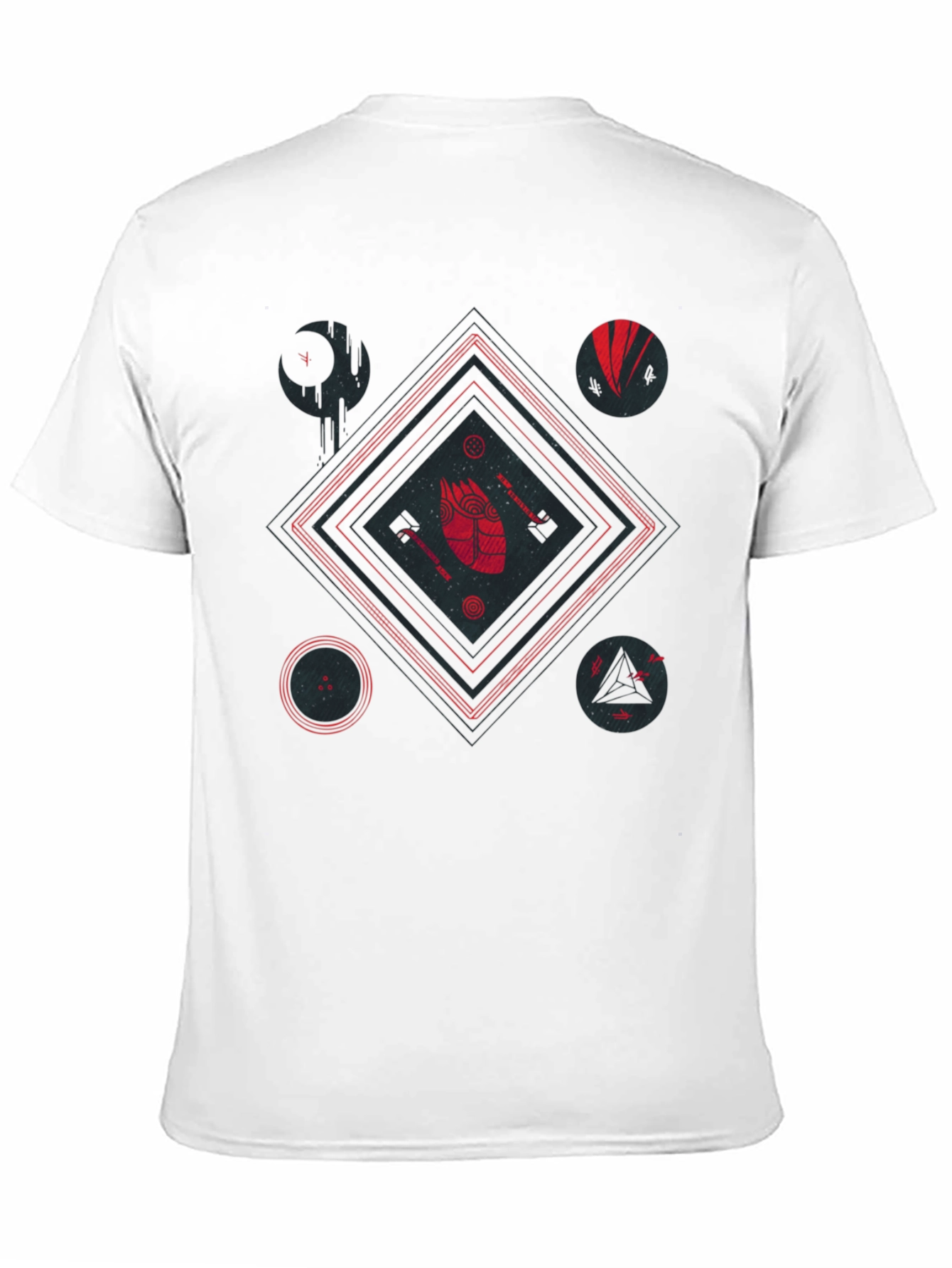 Abstract Graphic T-Shirt Black Tee Unique Design