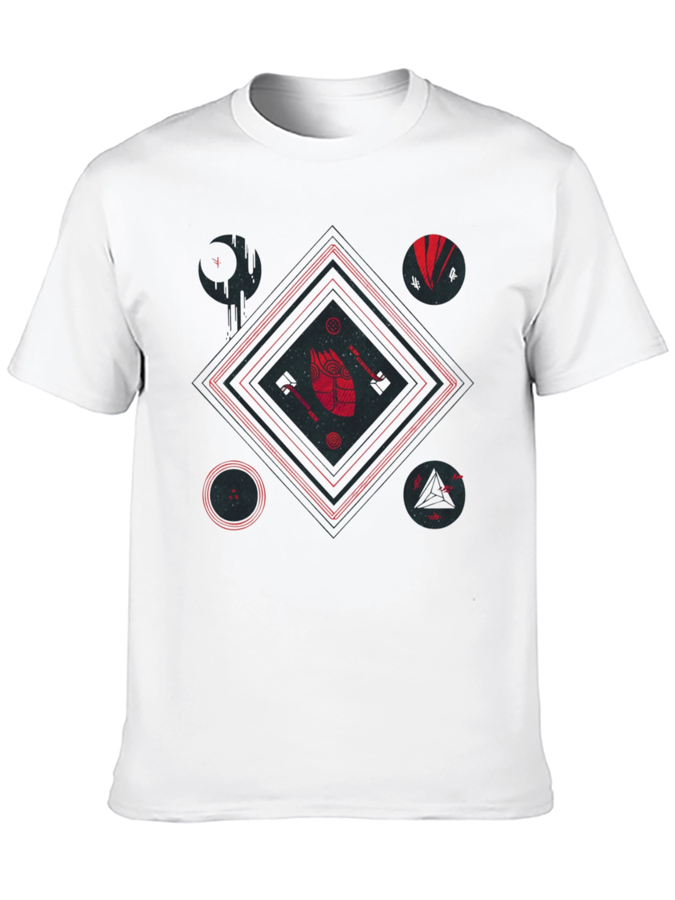 Abstract Graphic T-Shirt Black Tee Unique Design