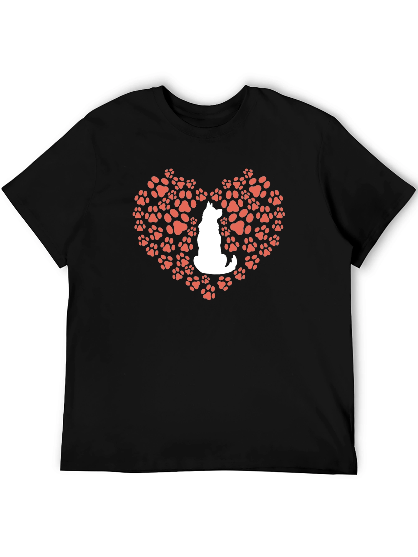 Dog Paw Heart T-Shirt - Love My Pet!
