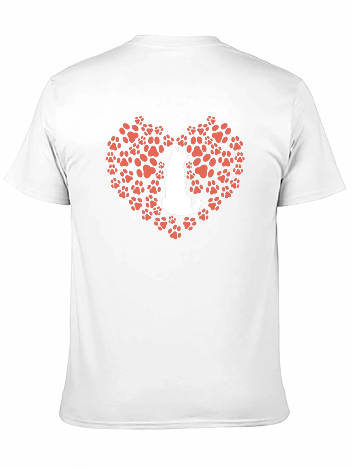Dog Paw Heart T-Shirt - Love My Pet!