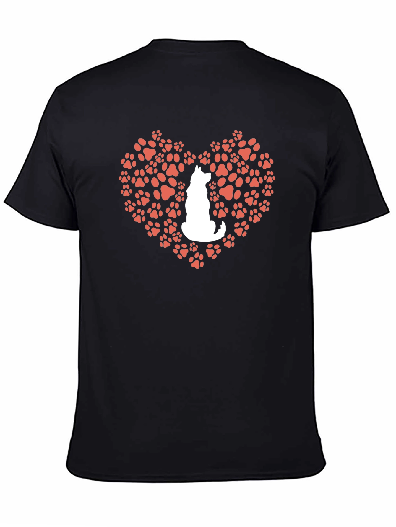 Dog Paw Heart T-Shirt - Love My Pet!