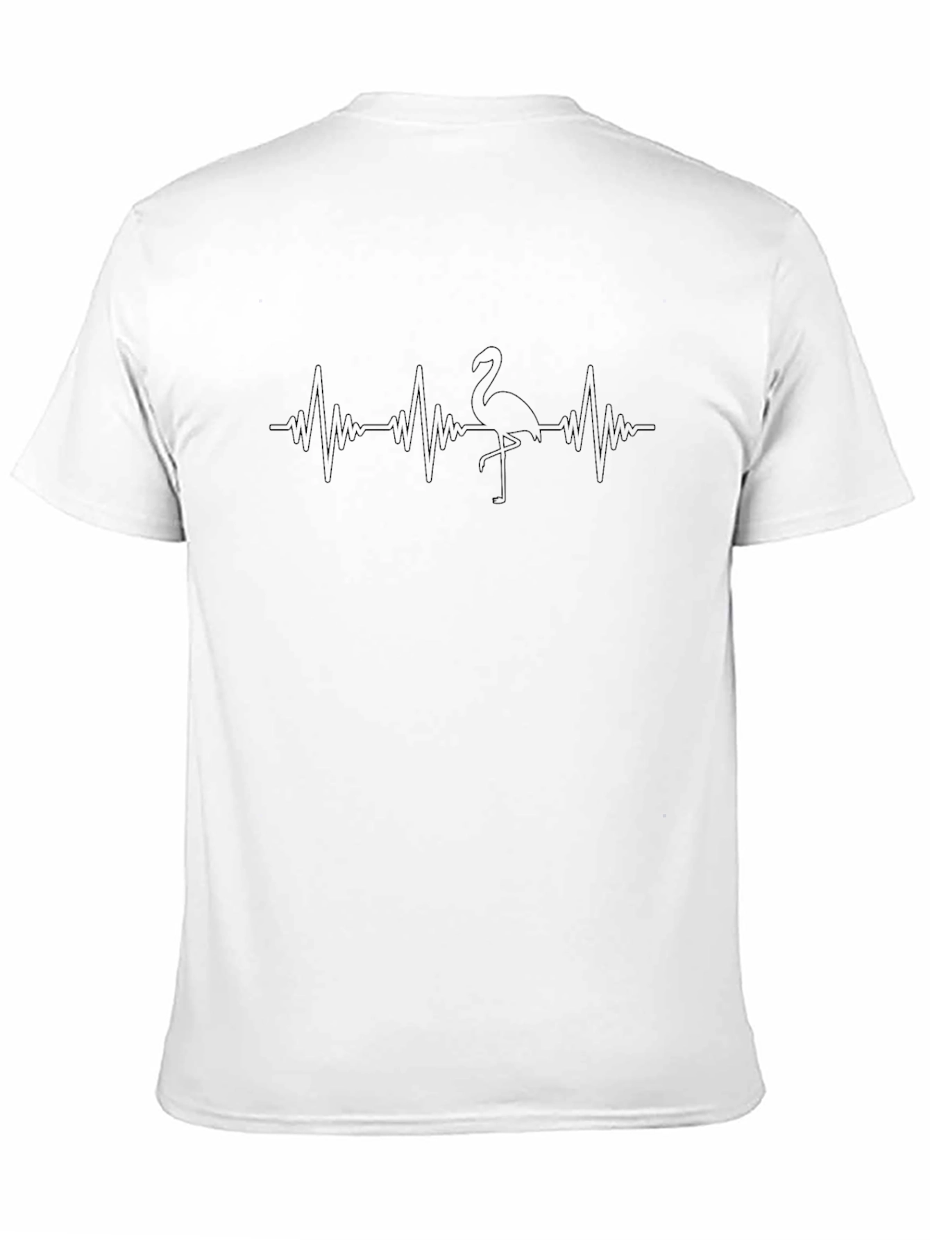 Flamingo Heartbeat Black T-Shirt