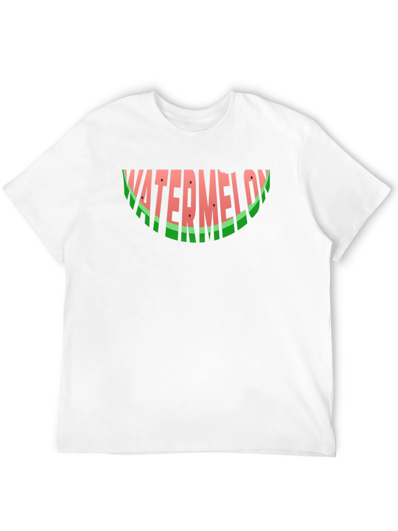 Watermelon Word Art Black Graphic T-Shirt
