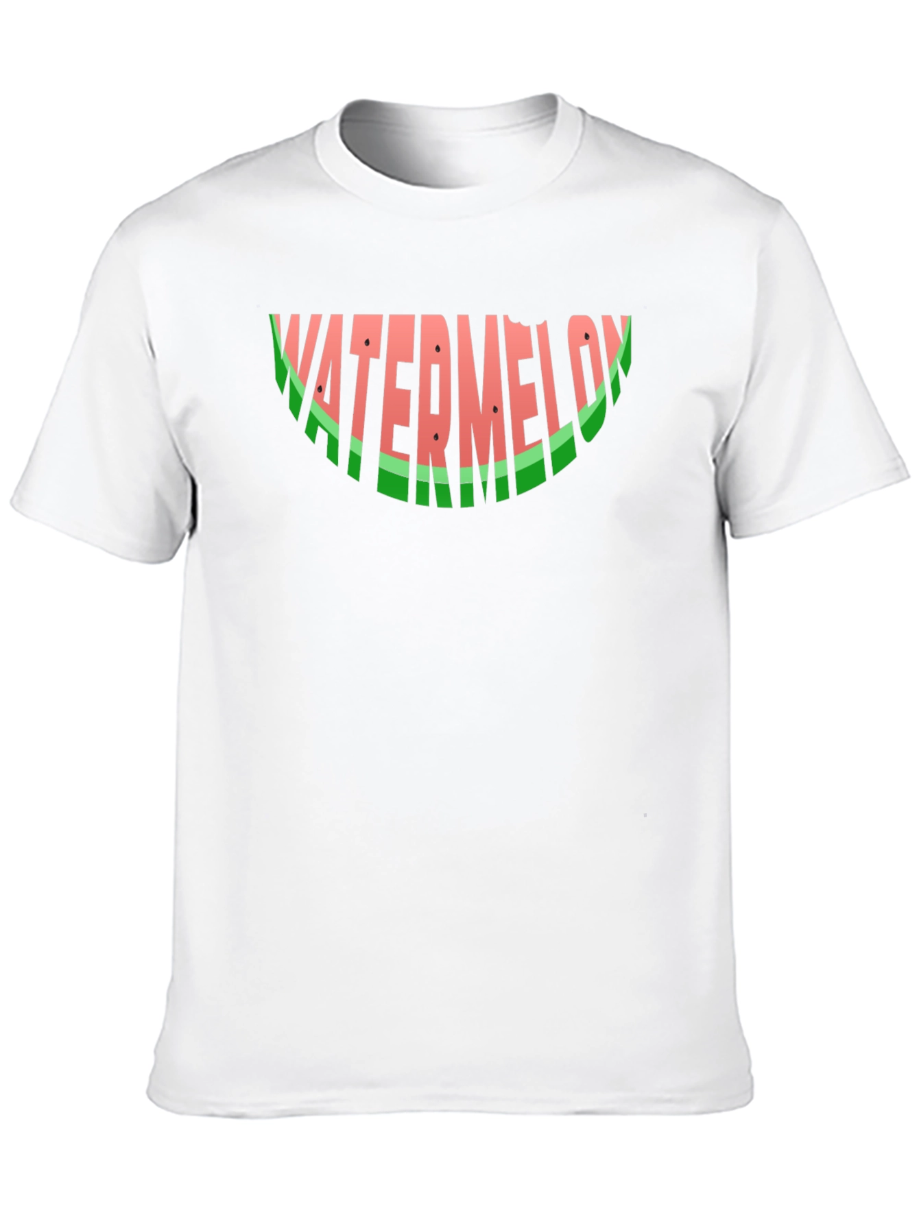 Watermelon Word Art Black Graphic T-Shirt