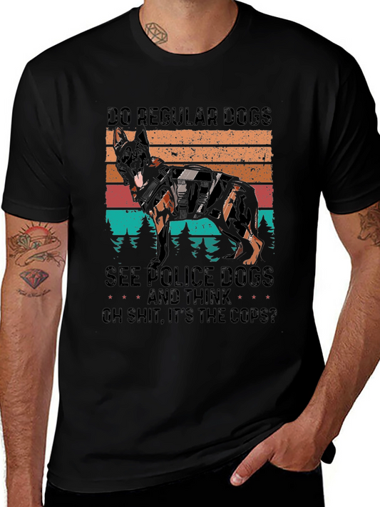 Police Dog T-Shirt Funny K9 Cop Apparel