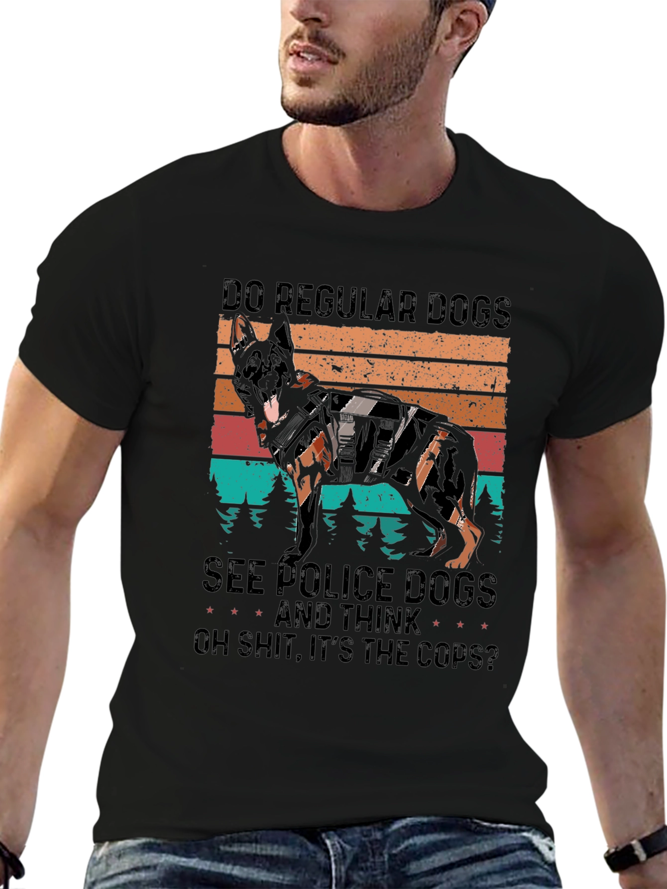 Police Dog T-Shirt Funny K9 Cop Apparel