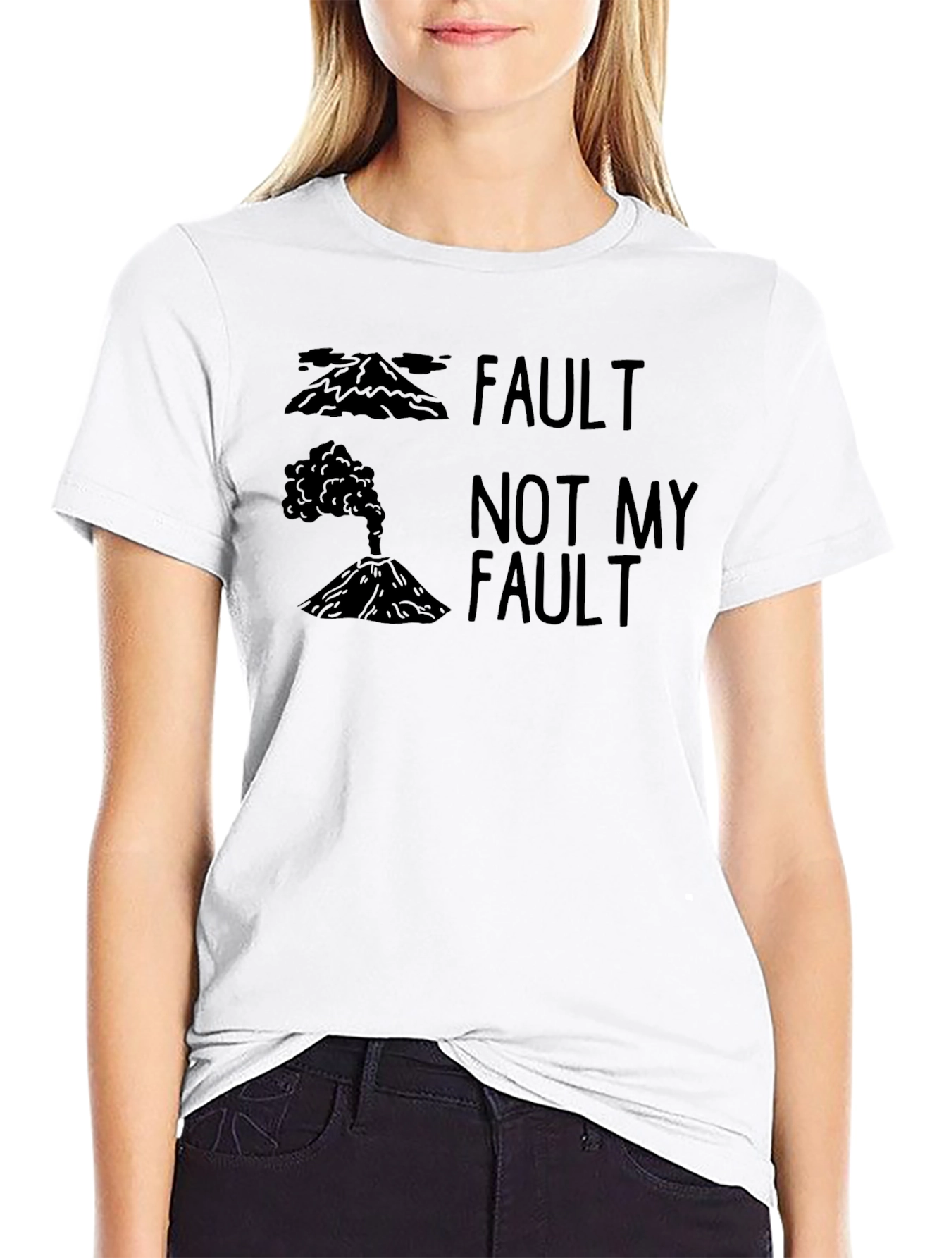 Fault Not My Fault Volcano Pun T-Shirt