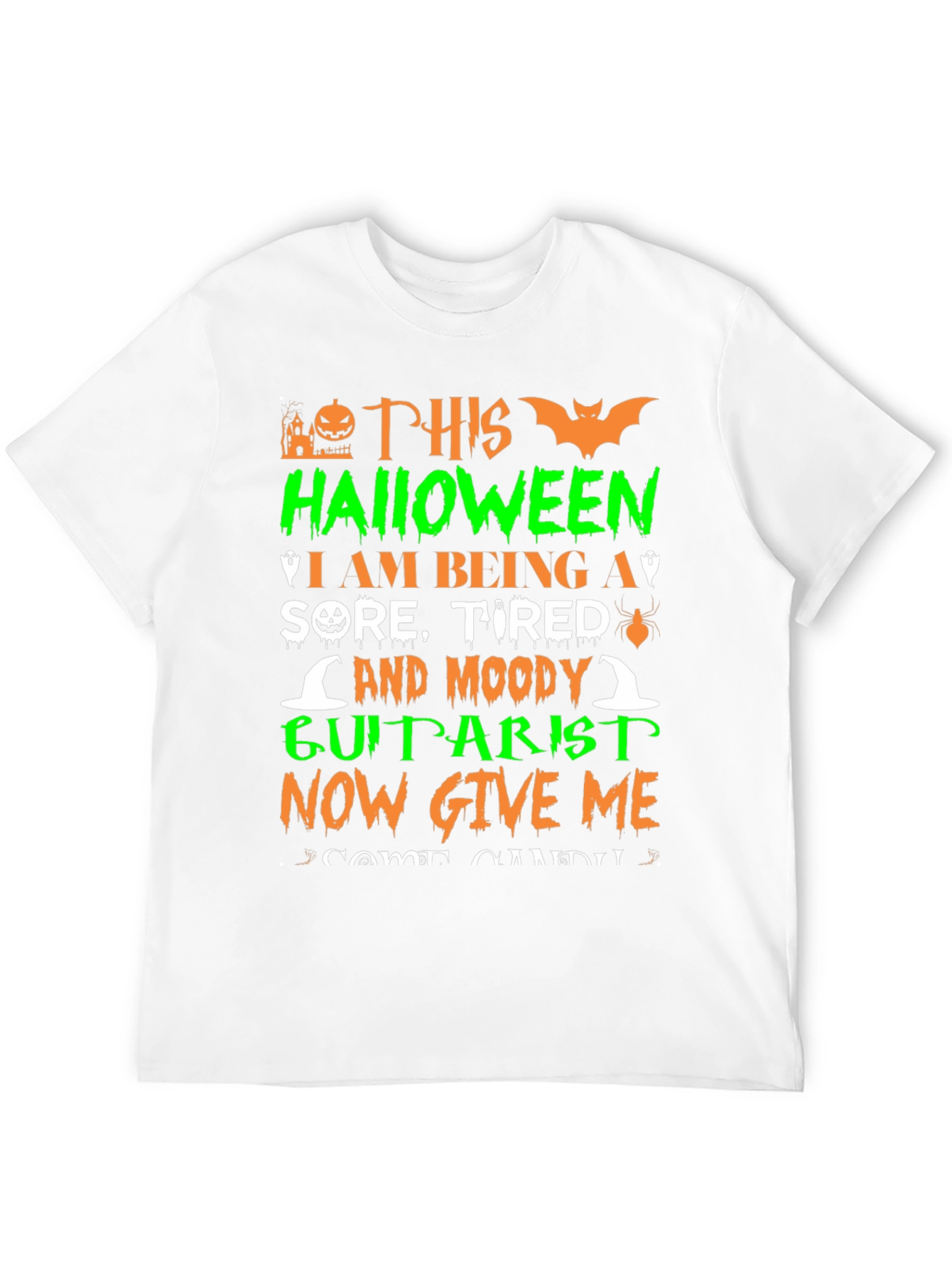 Halloween Guitarist Graphic T-Shirt