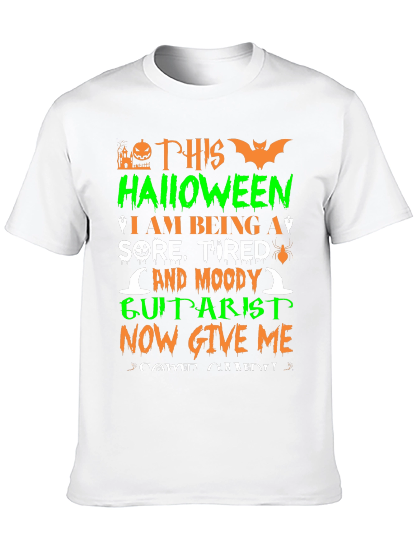 Halloween Guitarist Graphic T-Shirt