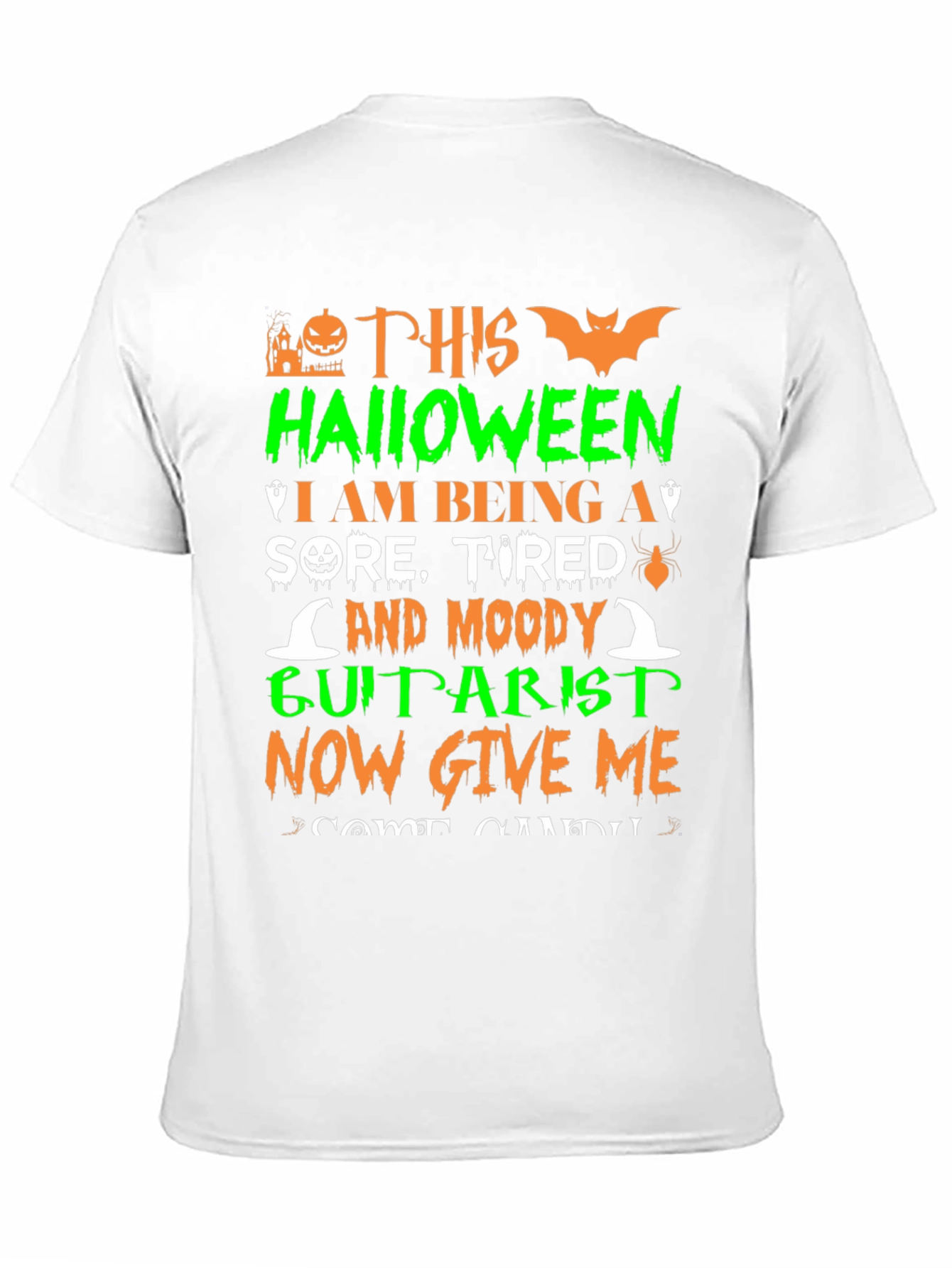 Halloween Guitarist Graphic T-Shirt