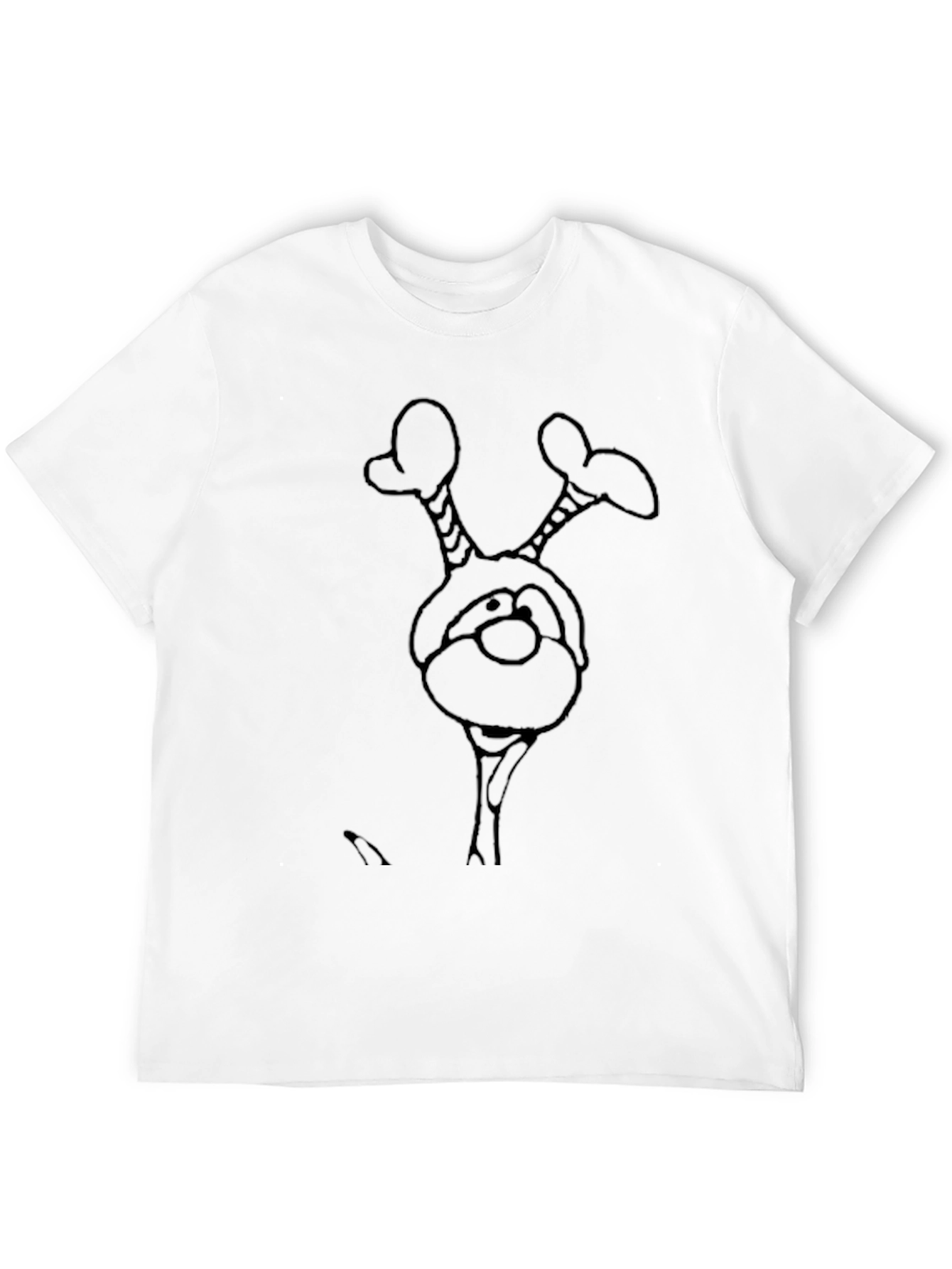 Funny Cartoon Character Black T-Shirt