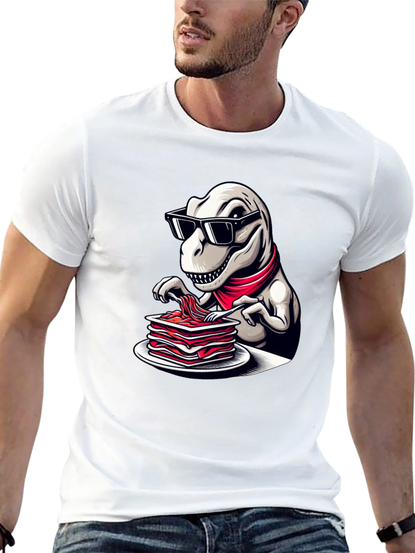 Cool Dino Lasagna Graphic Tee