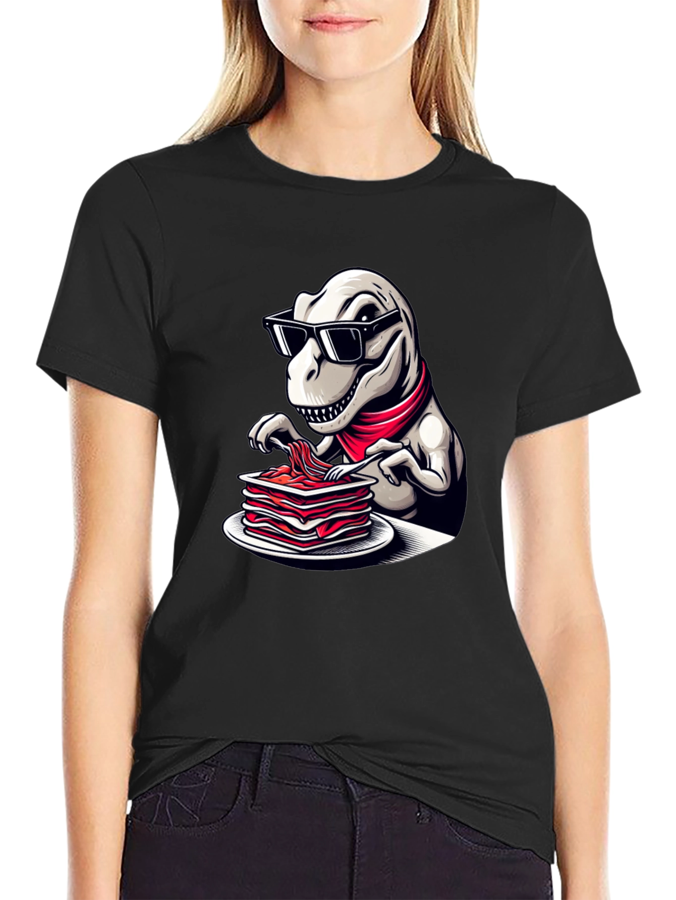 Cool Dino Lasagna Graphic Tee