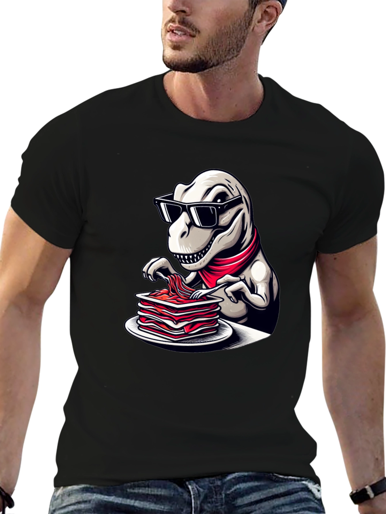 Cool Dino Lasagna Graphic Tee