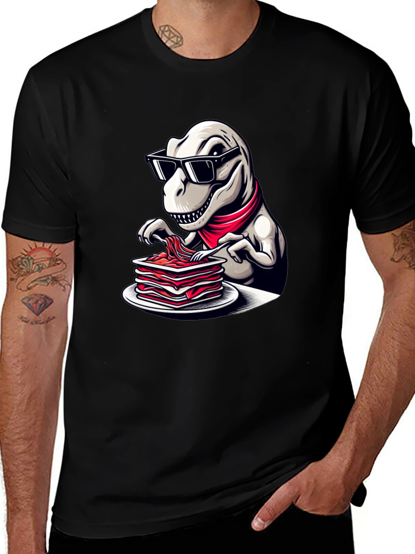 Cool Dino Lasagna Graphic Tee
