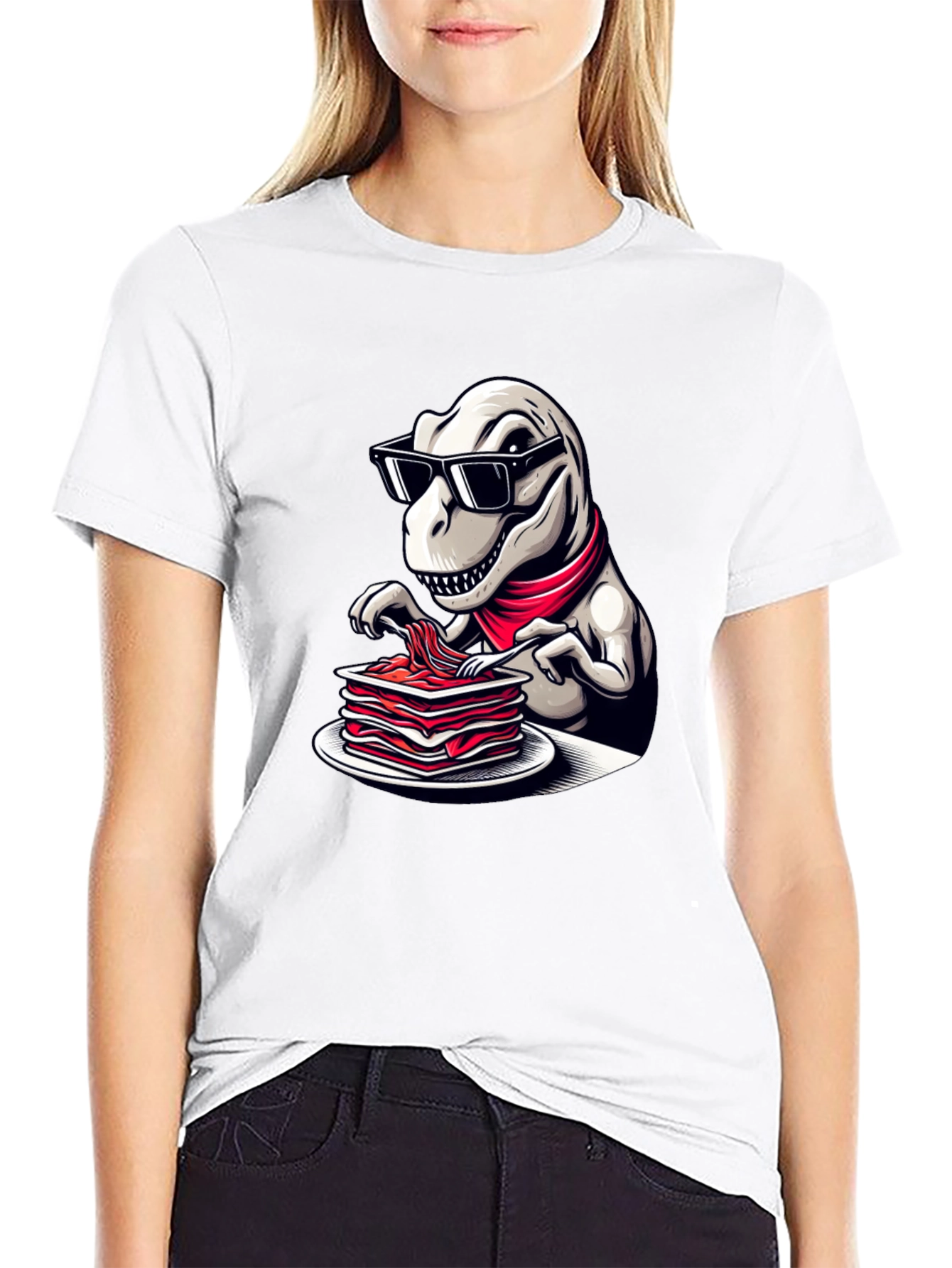 Cool Dino Lasagna Graphic Tee