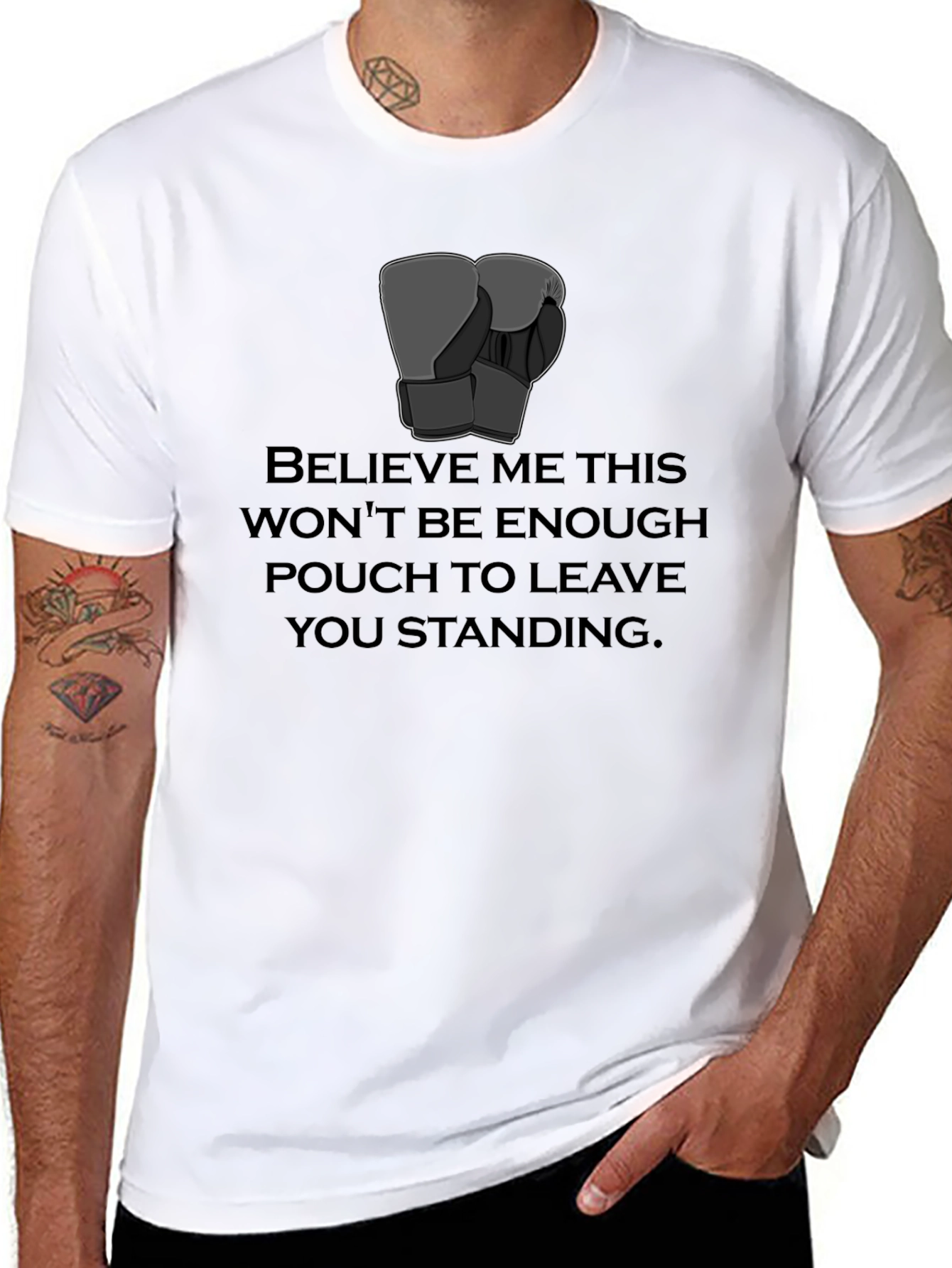 Boxing Gloves Graphic T-Shirt - Knockout Punch Humor
