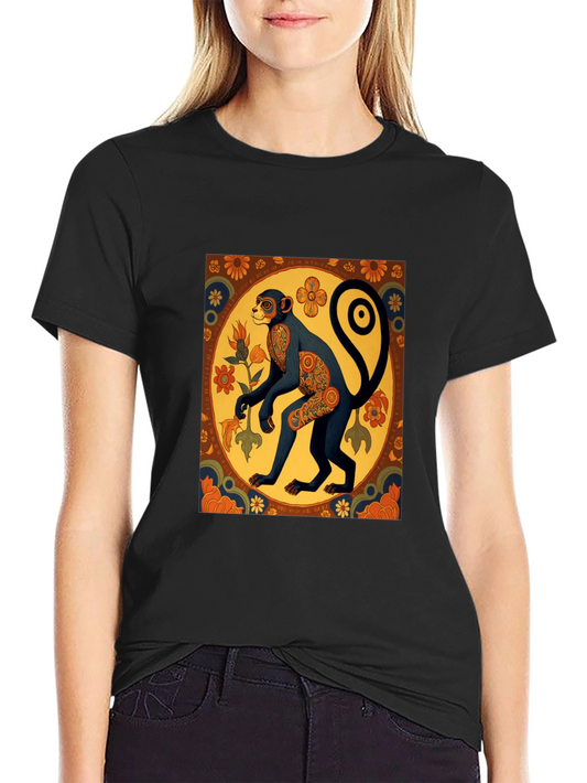 Retro Monkey Art Graphic Tee