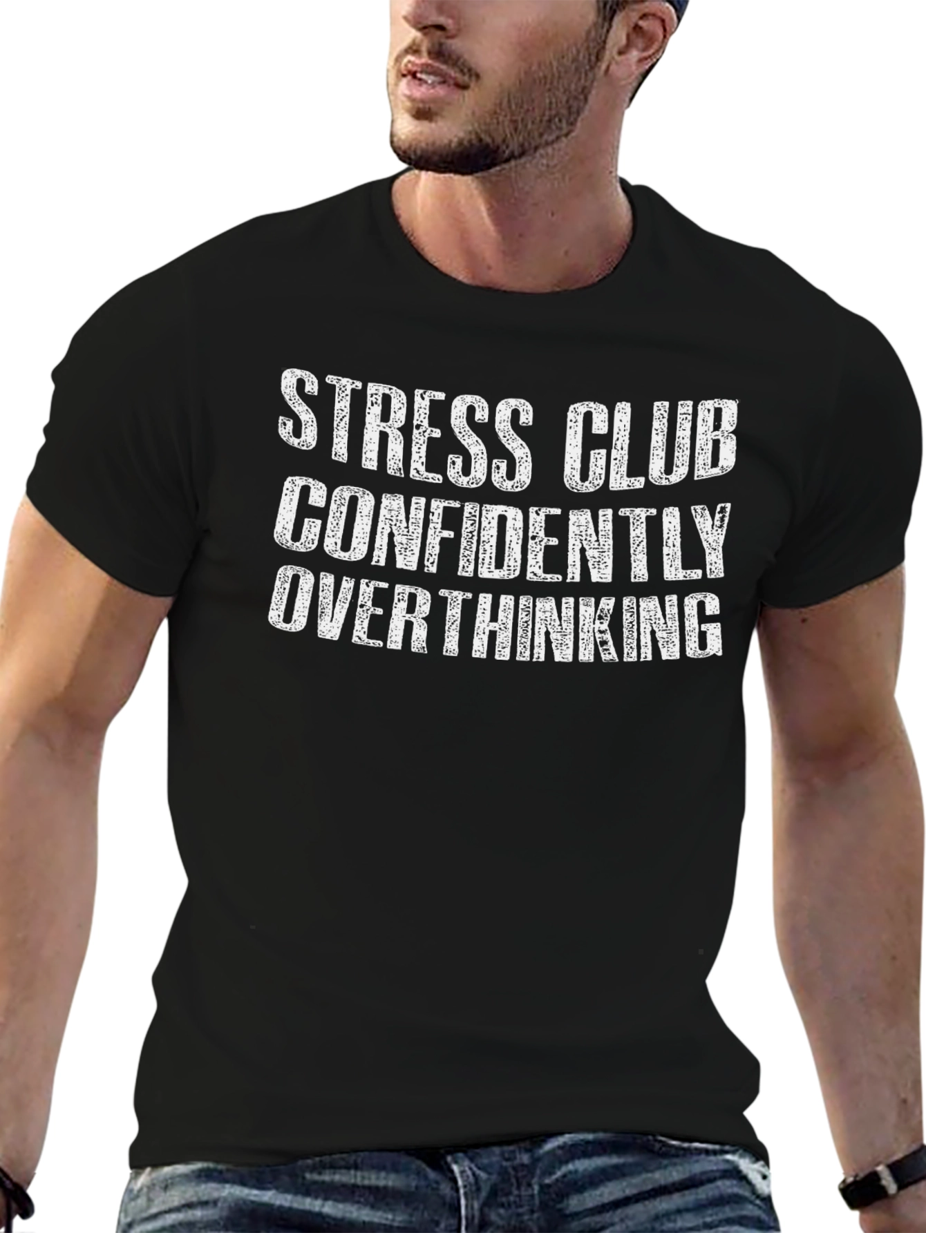 Stress Club Confidently Overthinking Tee
