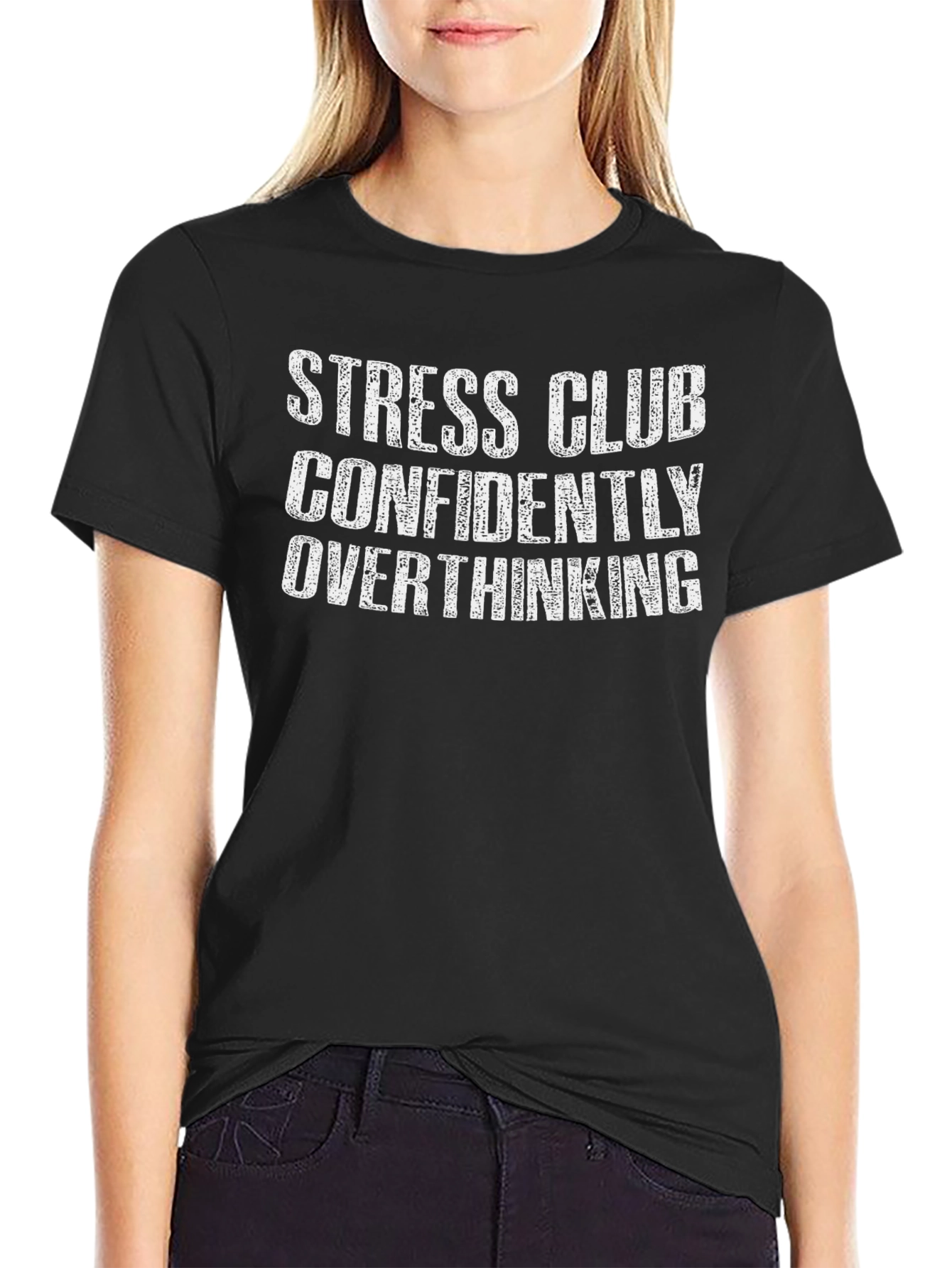 Stress Club Confidently Overthinking Tee