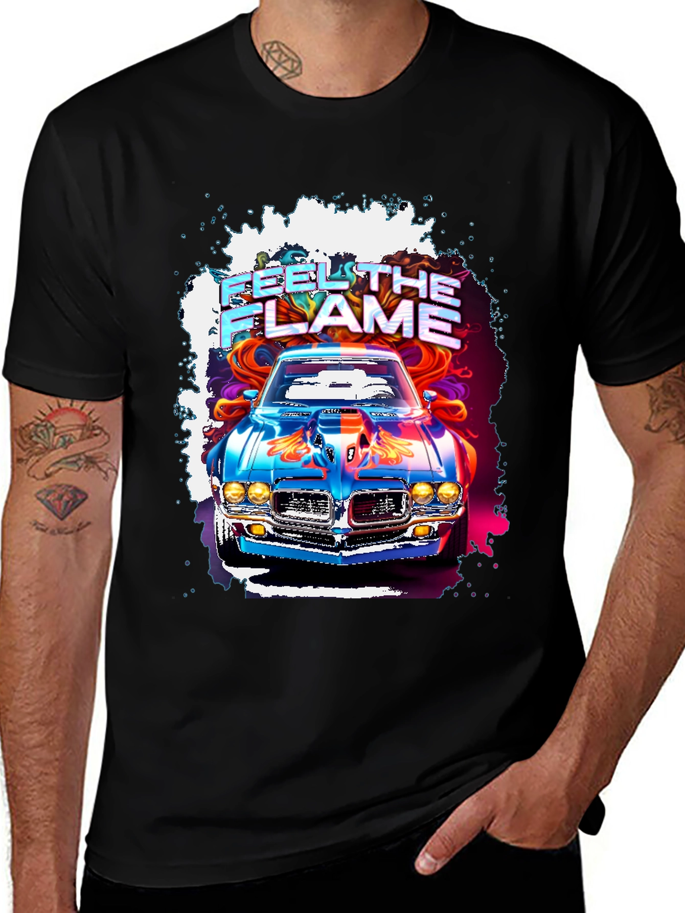Feel The Flame Car Graphic T-Shirt