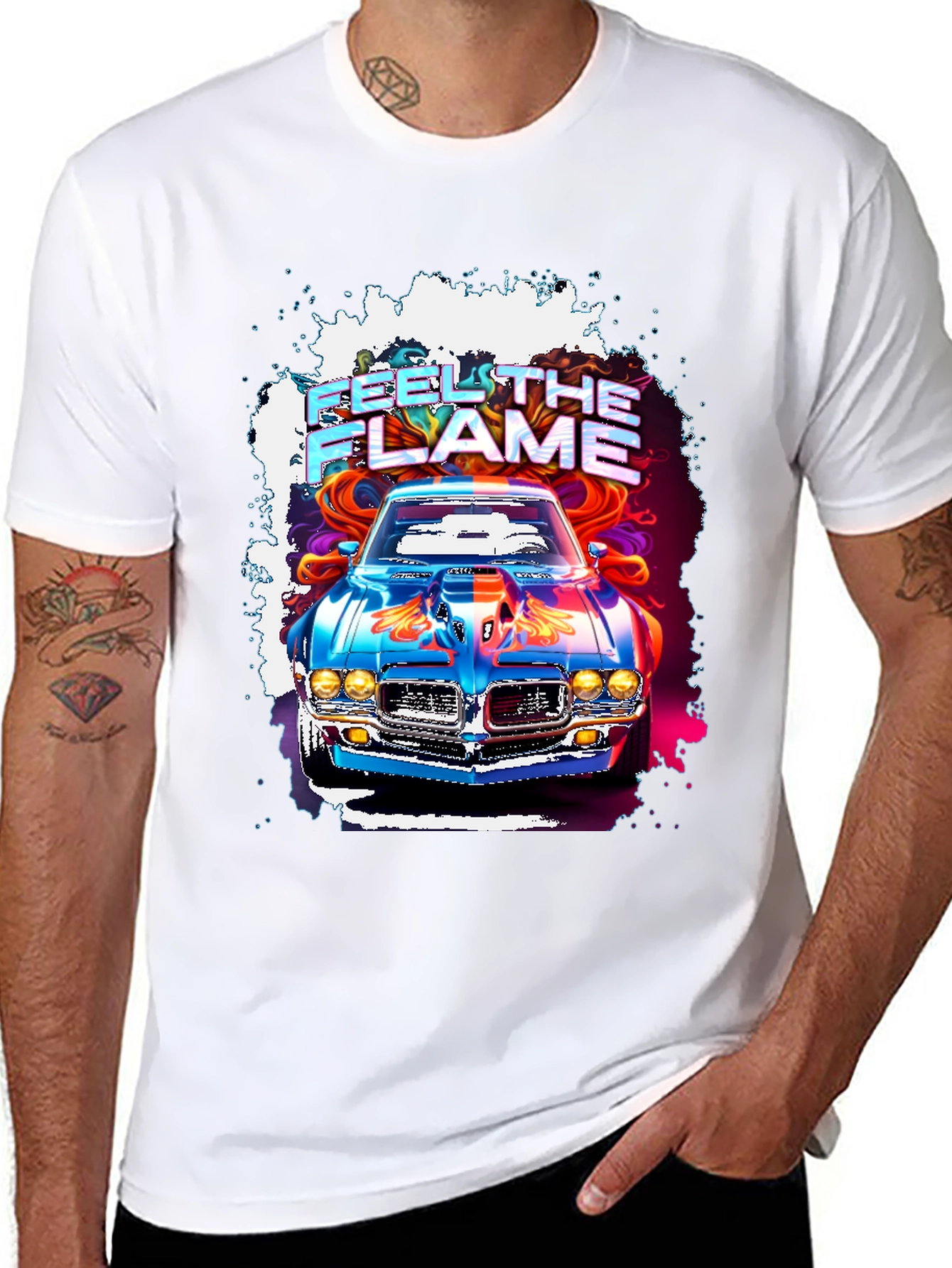 Feel The Flame Car Graphic T-Shirt