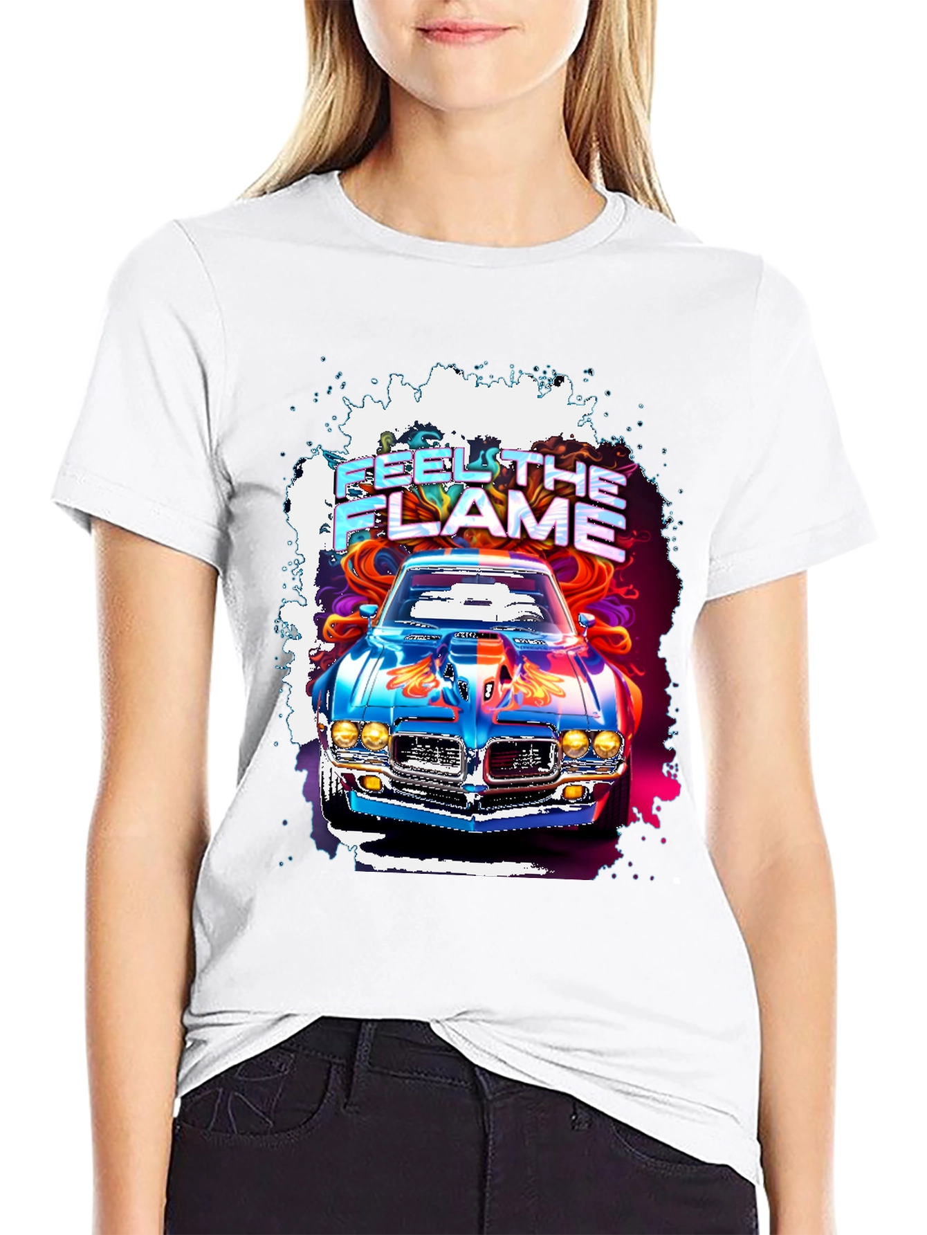 Feel The Flame Car Graphic T-Shirt