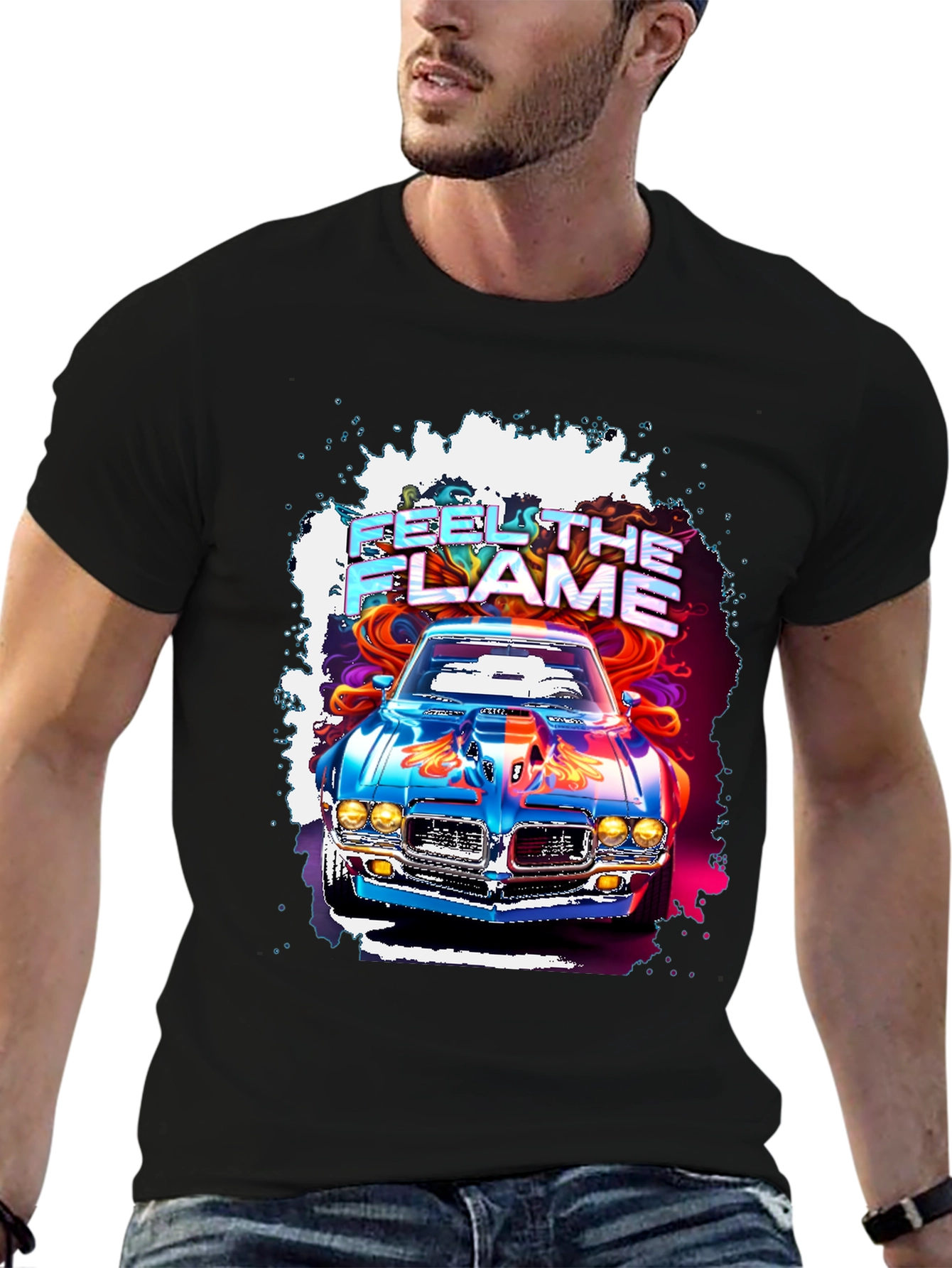 Feel The Flame Car Graphic T-Shirt