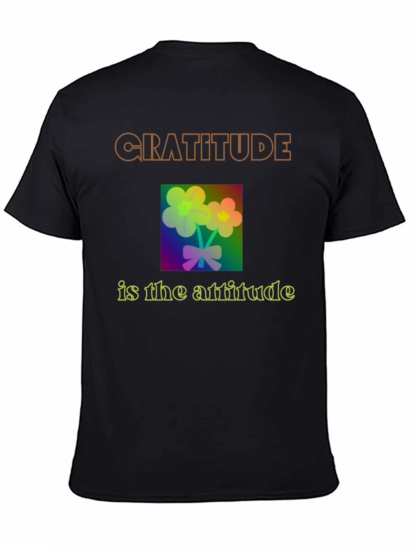 Gratitude Attitude T-Shirt - Black Graphic Tee