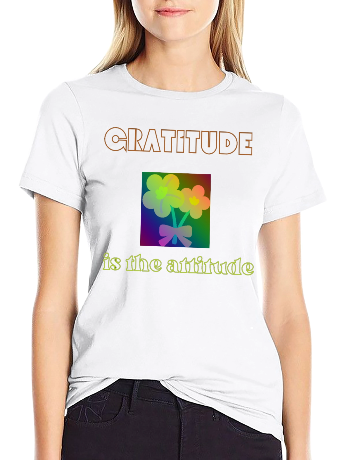 Gratitude Attitude T-Shirt - Black Graphic Tee
