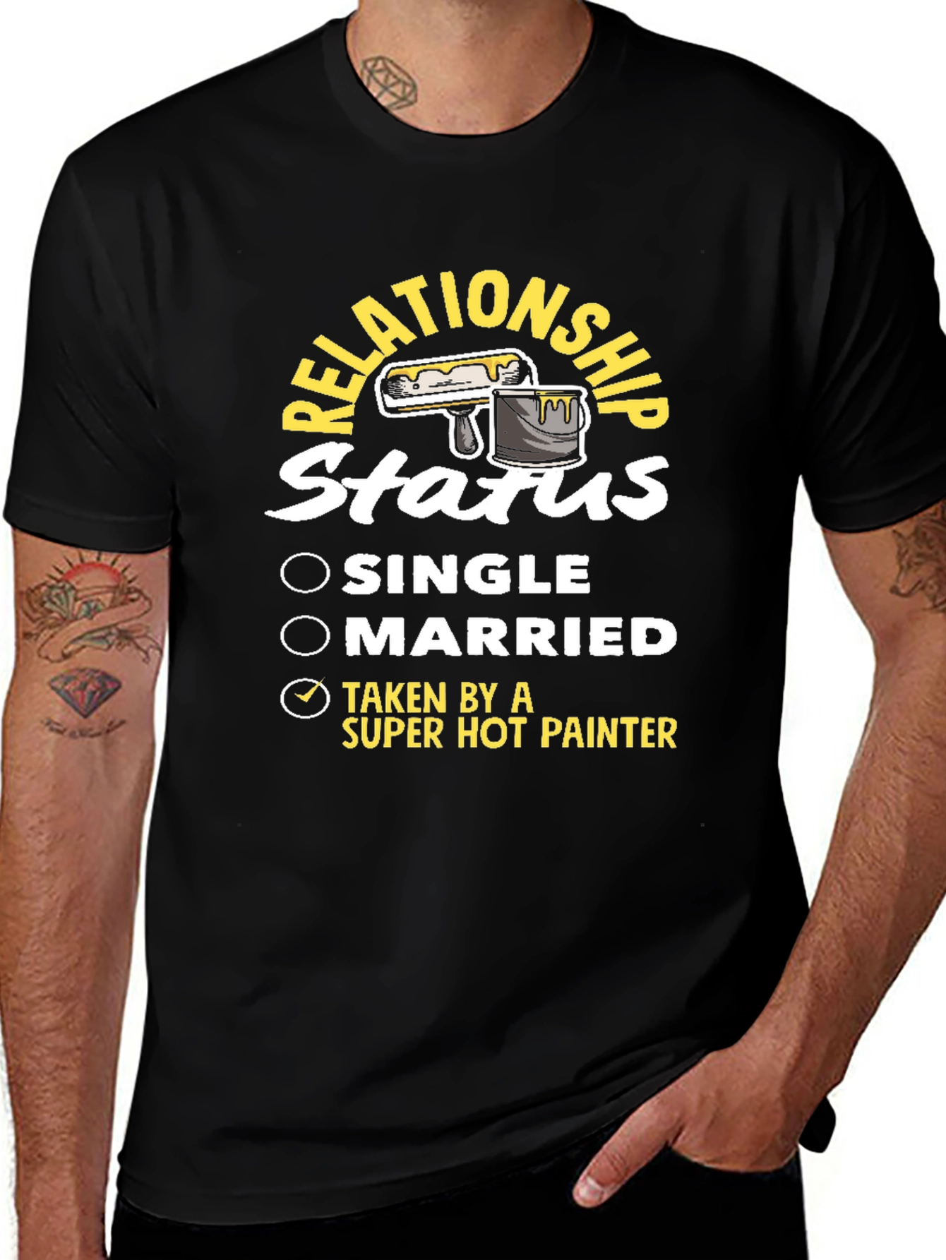 Relationship Status Super Hot Painter Graphic Tee