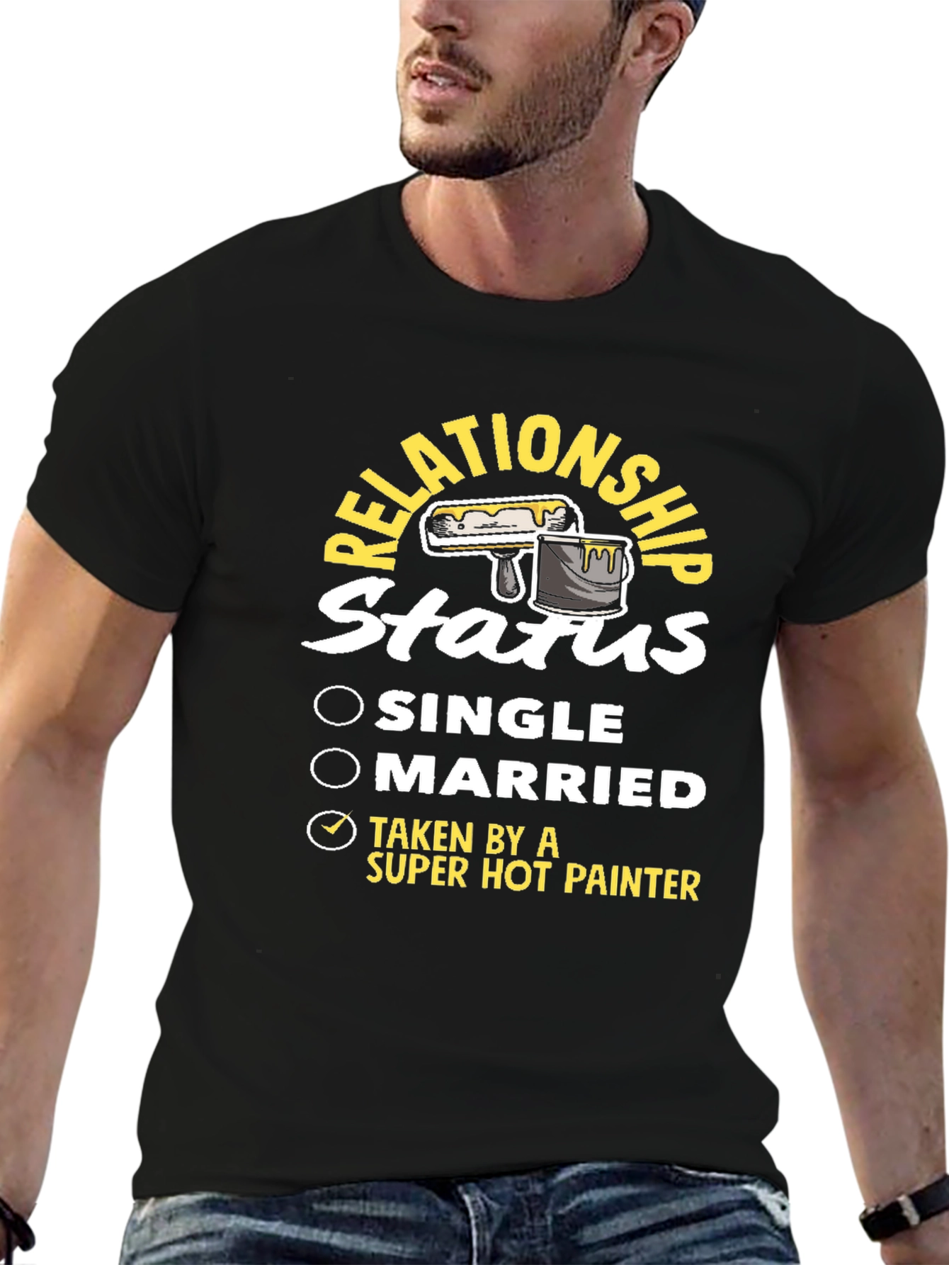 Relationship Status Super Hot Painter Graphic Tee