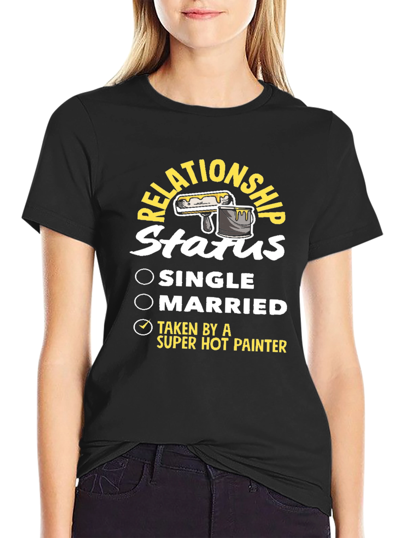 Relationship Status Super Hot Painter Graphic Tee
